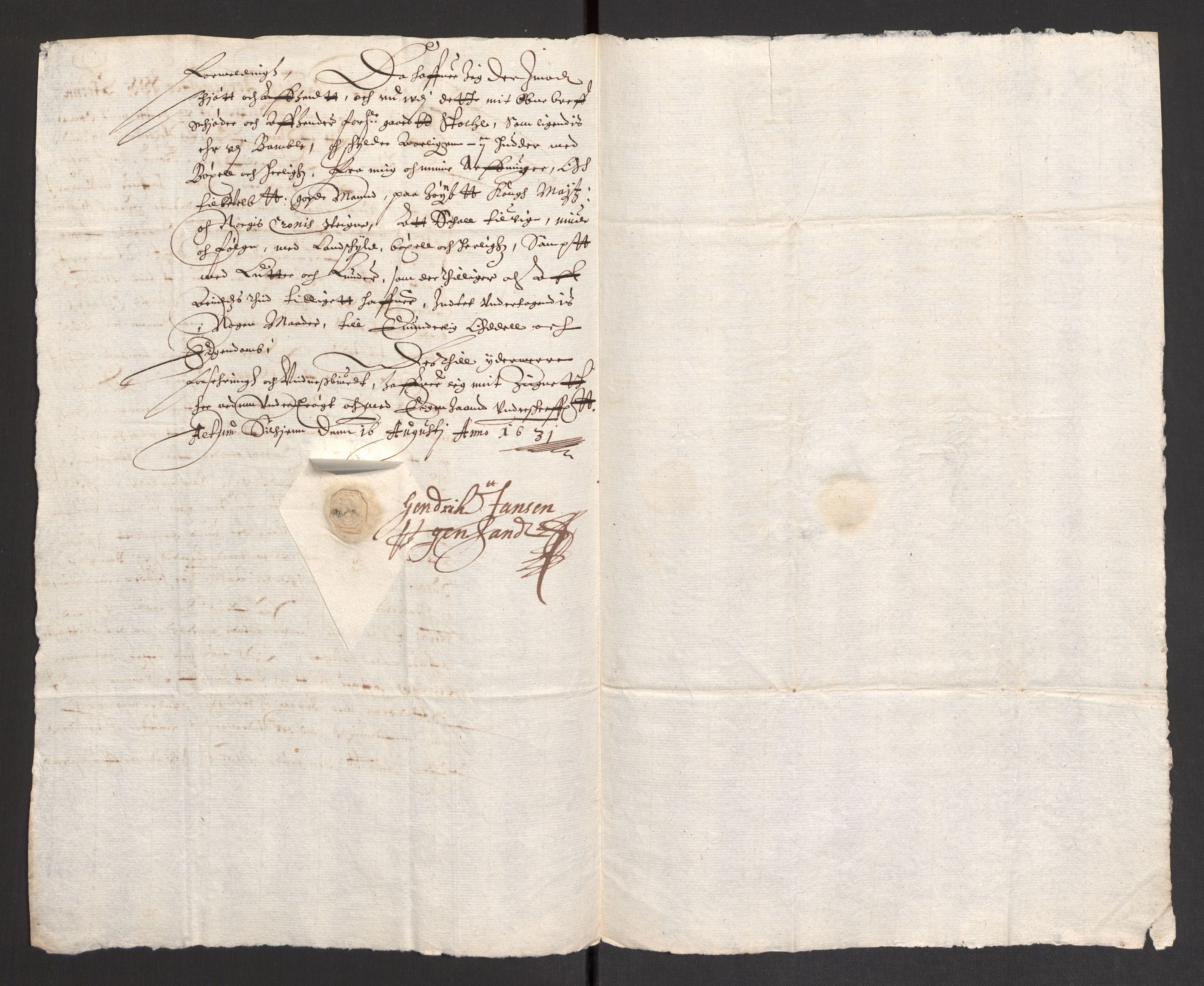 Danske Kanselli 1572-1799, AV/RA-EA-3023/F/Fc/Fcc/Fcca/L0006: Norske innlegg 1572-1799, 1630-1632, p. 287
