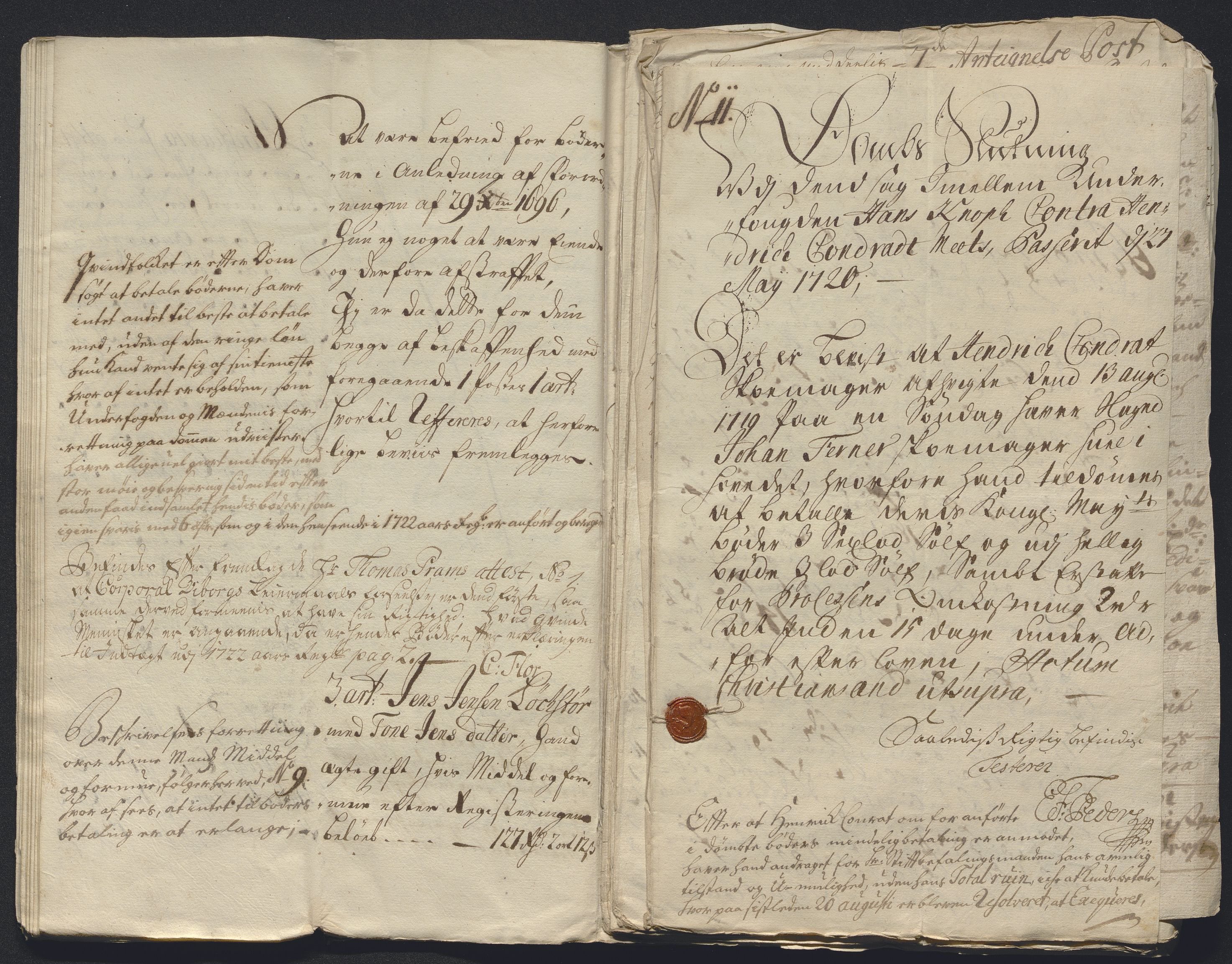 Rentekammeret inntil 1814, Reviderte regnskaper, Byregnskaper, AV/RA-EA-4066/R/Rm/L0286: [M19] Sikt og sakefall, 1719-1727, p. 108