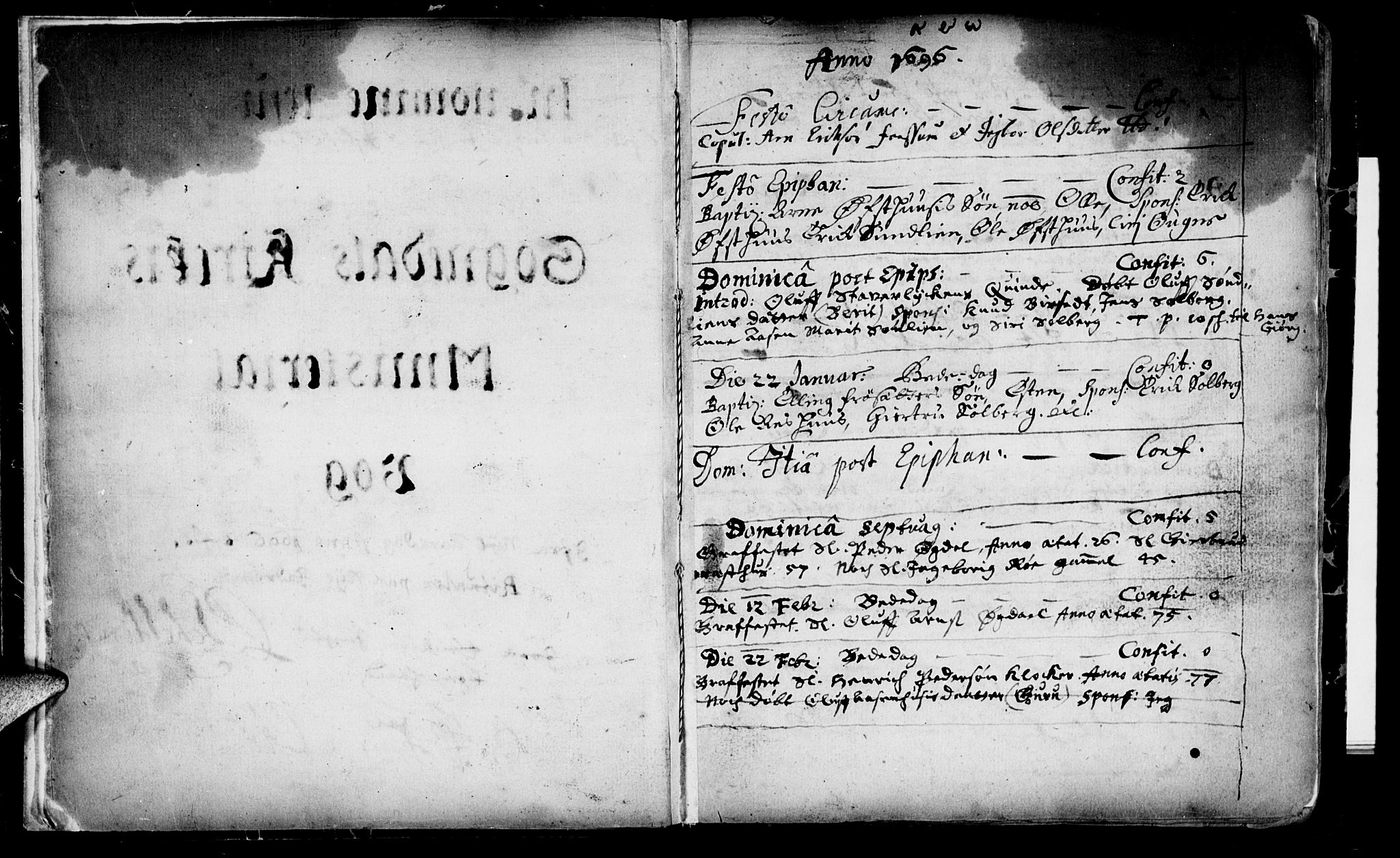 Ministerialprotokoller, klokkerbøker og fødselsregistre - Sør-Trøndelag, SAT/A-1456/689/L1036: Parish register (official) no. 689A01, 1696-1746, p. 3