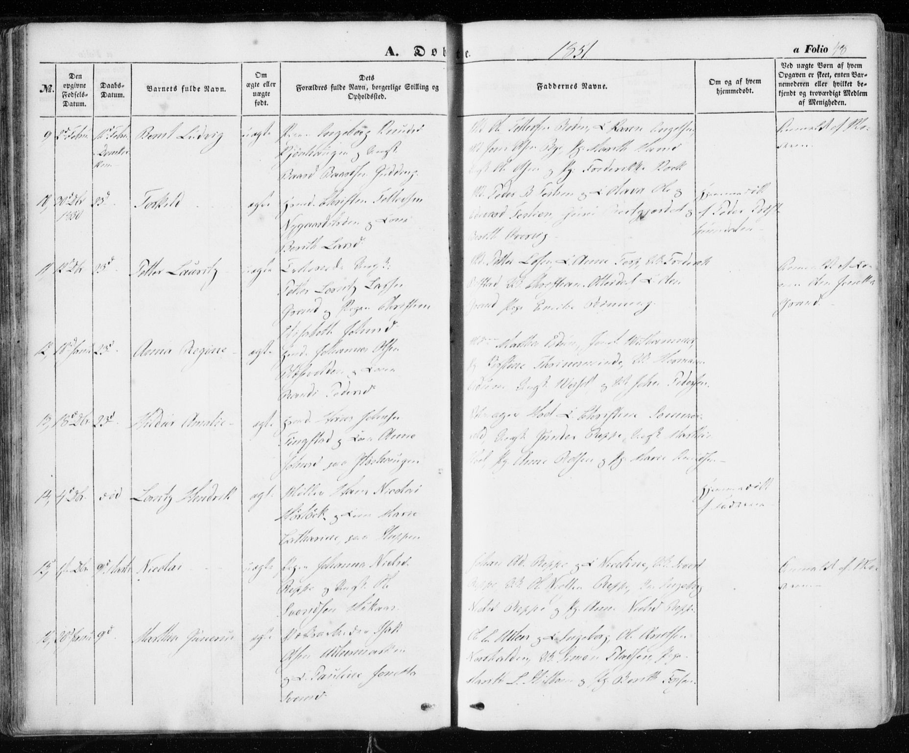 Ministerialprotokoller, klokkerbøker og fødselsregistre - Sør-Trøndelag, SAT/A-1456/606/L0291: Parish register (official) no. 606A06, 1848-1856, p. 48