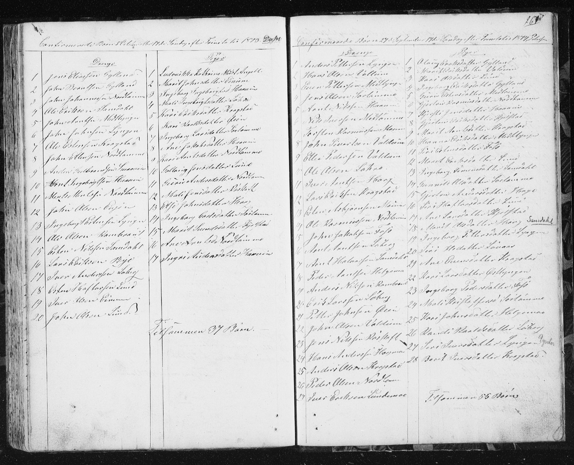 Ministerialprotokoller, klokkerbøker og fødselsregistre - Sør-Trøndelag, SAT/A-1456/692/L1110: Parish register (copy) no. 692C05, 1849-1889, p. 267