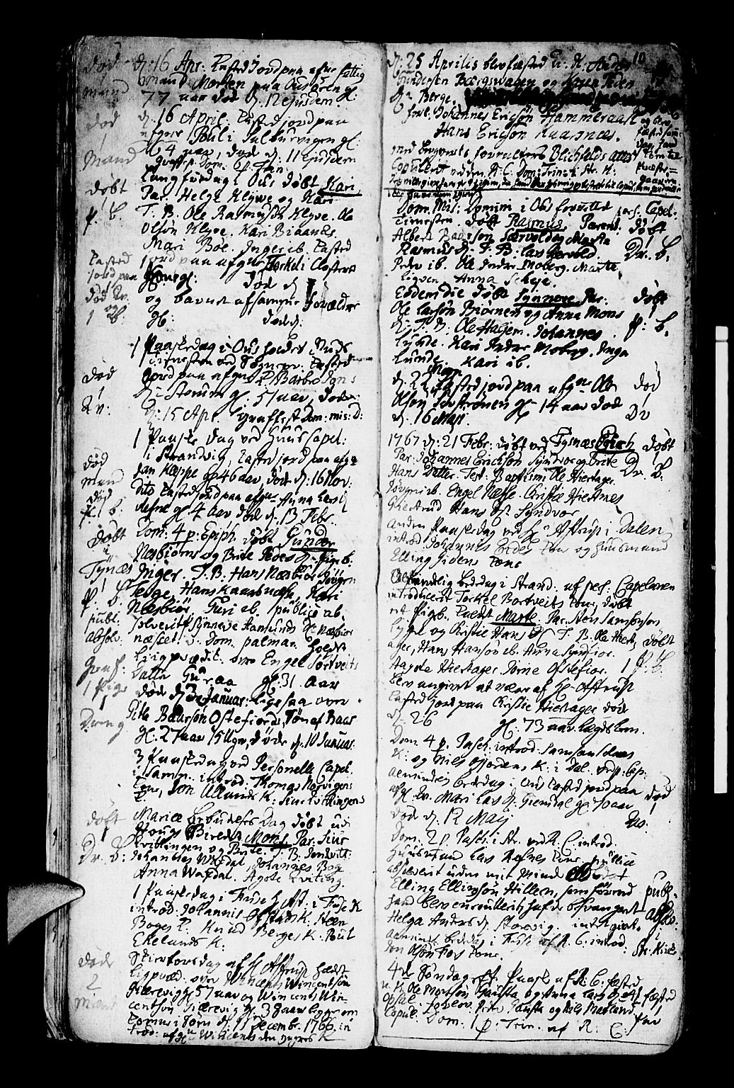 Os sokneprestembete, SAB/A-99929: Parish register (official) no. A 9, 1766-1779, p. 10