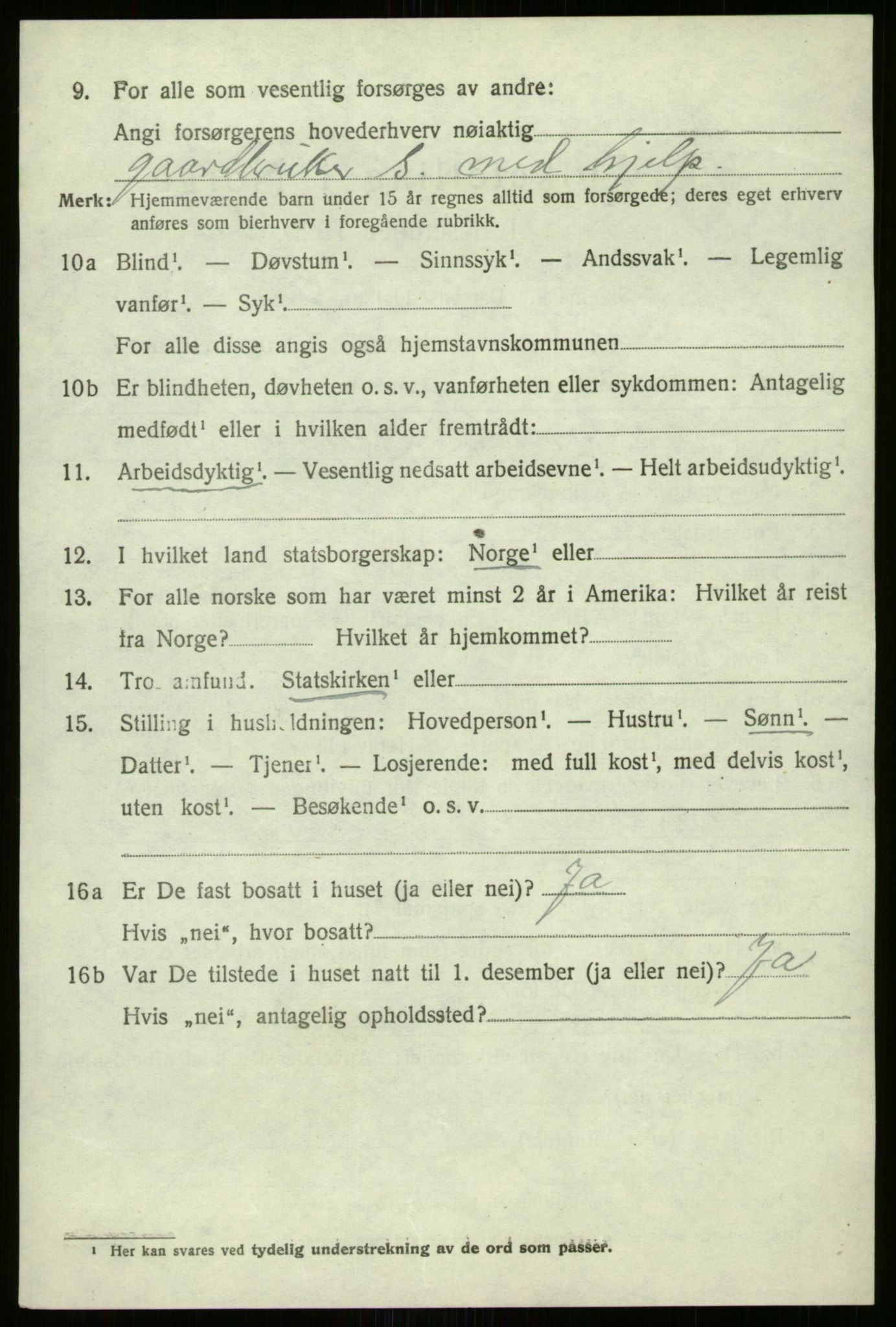 SAB, 1920 census for Naustdal, 1920, p. 3818