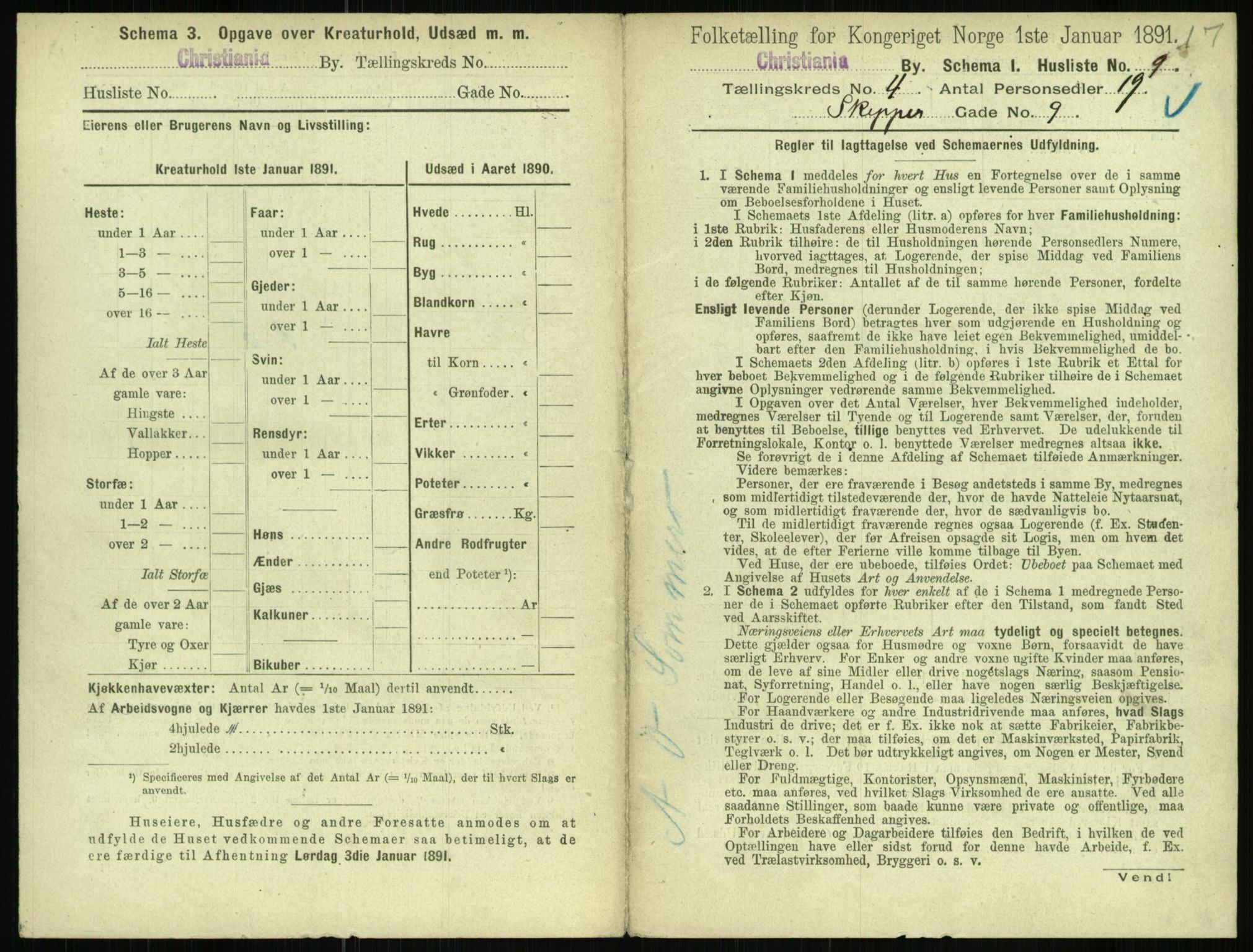 RA, 1891 census for 0301 Kristiania, 1891, p. 2074