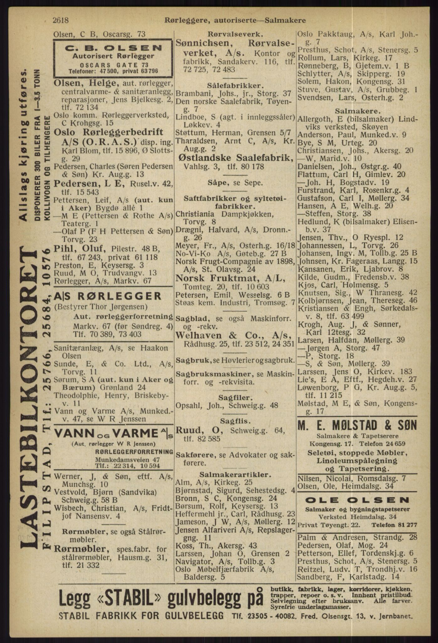 Kristiania/Oslo adressebok, PUBL/-, 1936, p. 2618