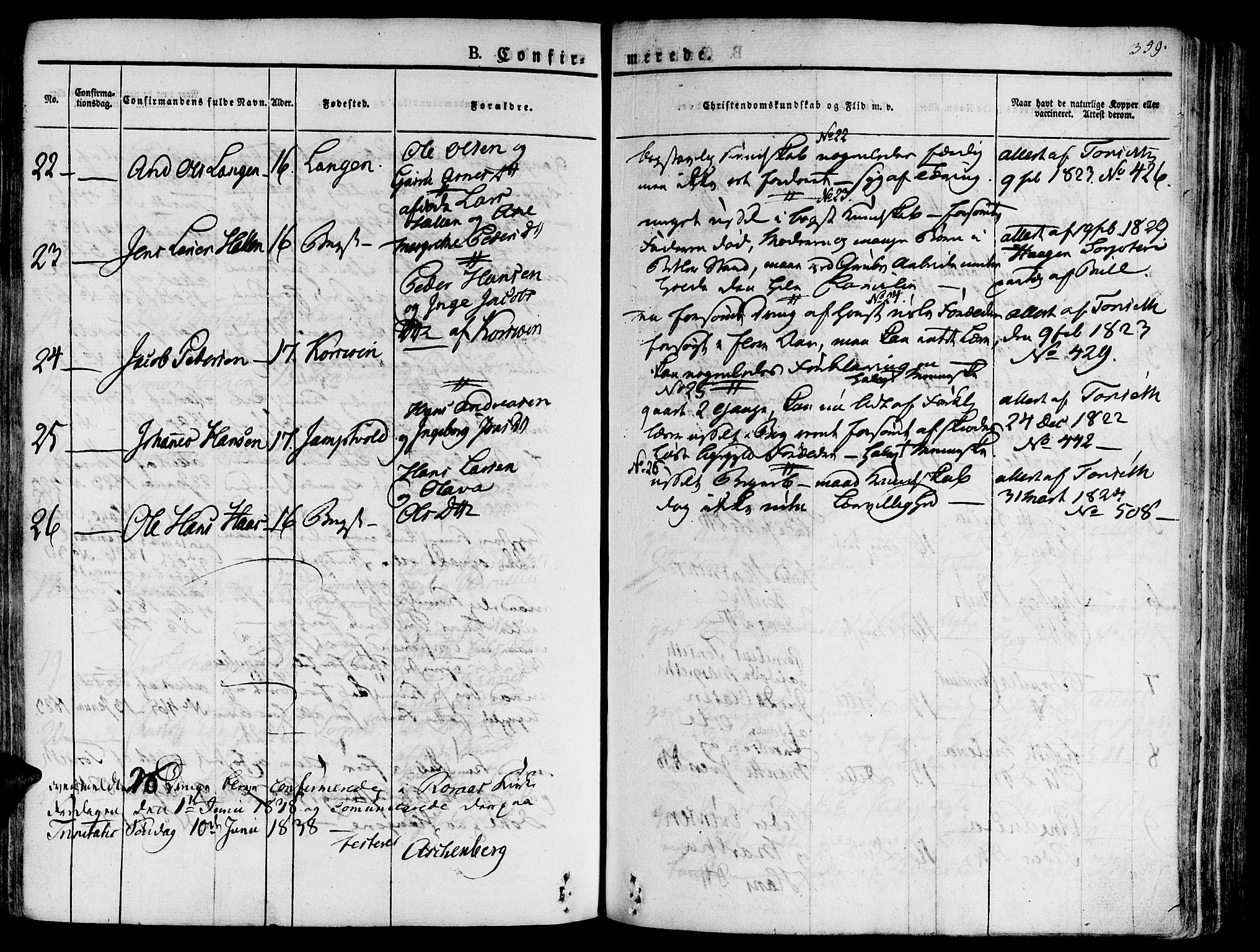Ministerialprotokoller, klokkerbøker og fødselsregistre - Sør-Trøndelag, SAT/A-1456/681/L0930: Parish register (official) no. 681A08, 1829-1844, p. 359