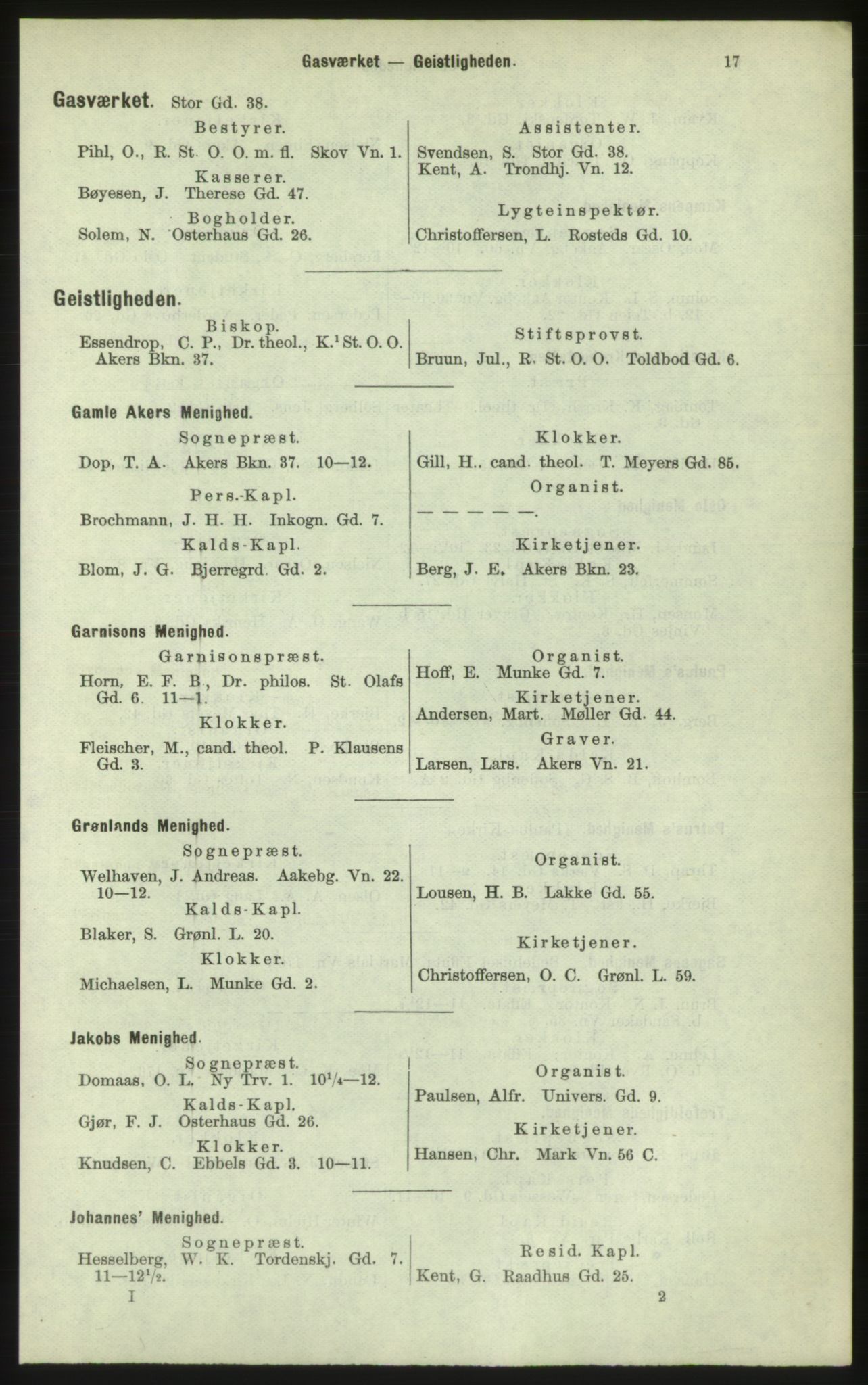 Kristiania/Oslo adressebok, PUBL/-, 1884, p. 17