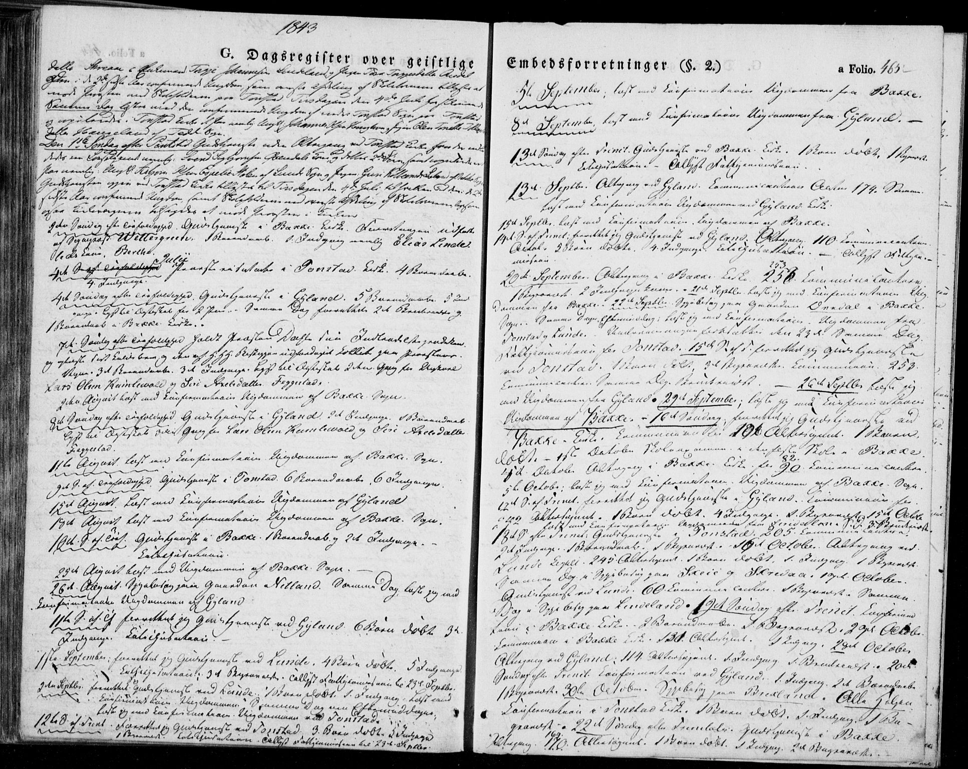 Bakke sokneprestkontor, AV/SAK-1111-0002/F/Fa/Faa/L0004: Parish register (official) no. A 4, 1834-1846, p. 465