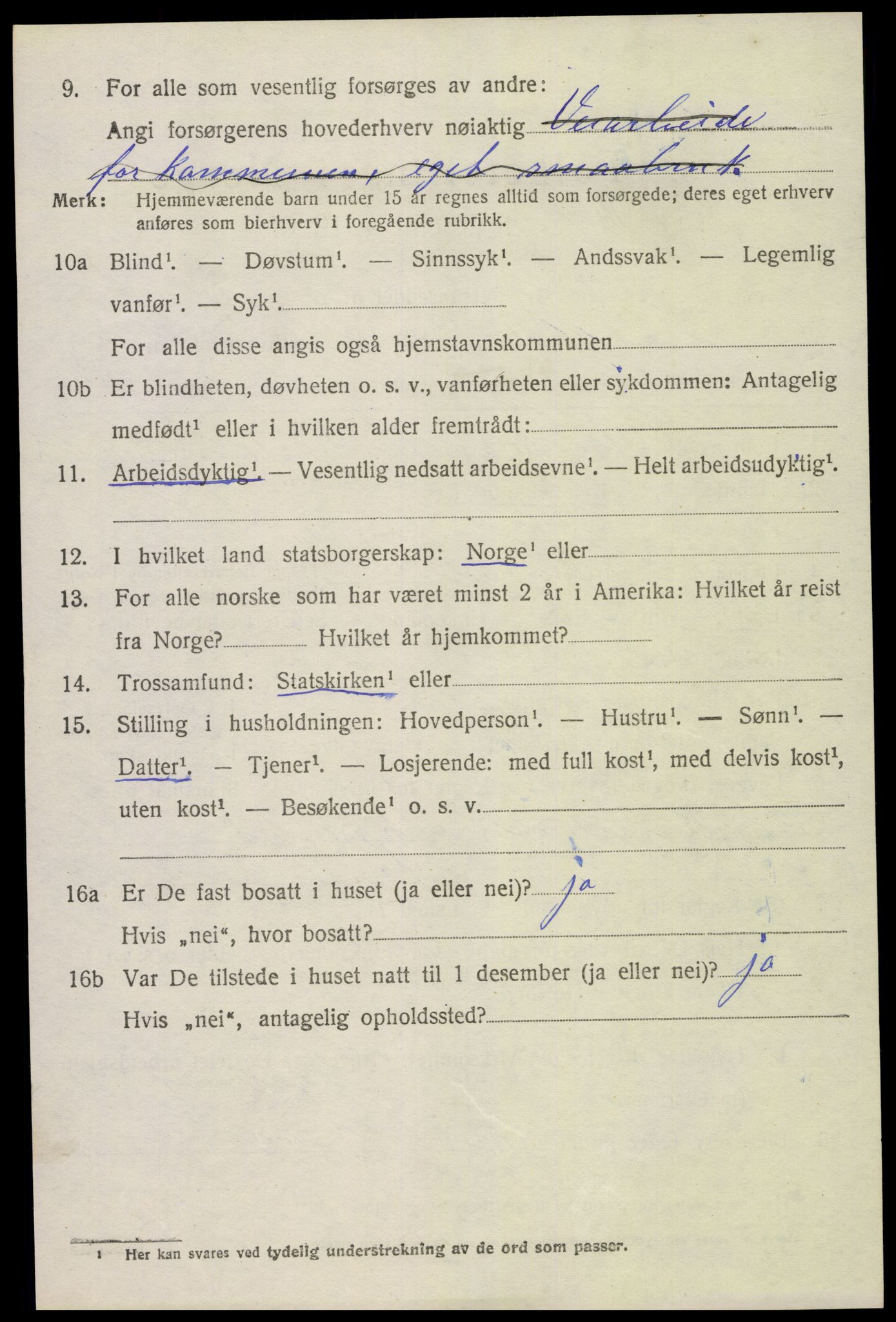 SAK, 1920 census for Froland, 1920, p. 2618