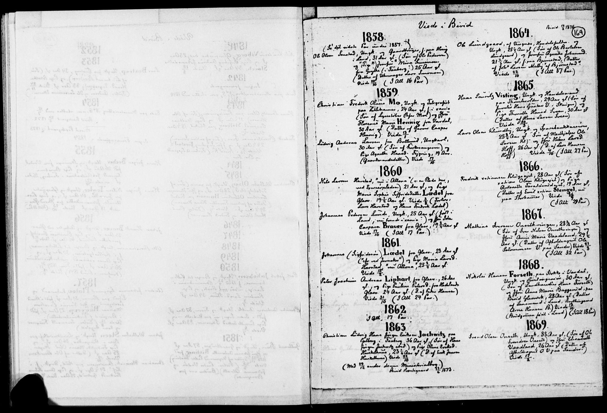Lassens samlinger, RA/PA-0051/F/Fc: Parish register (official) no. L0081, 1730-1879, p. 164