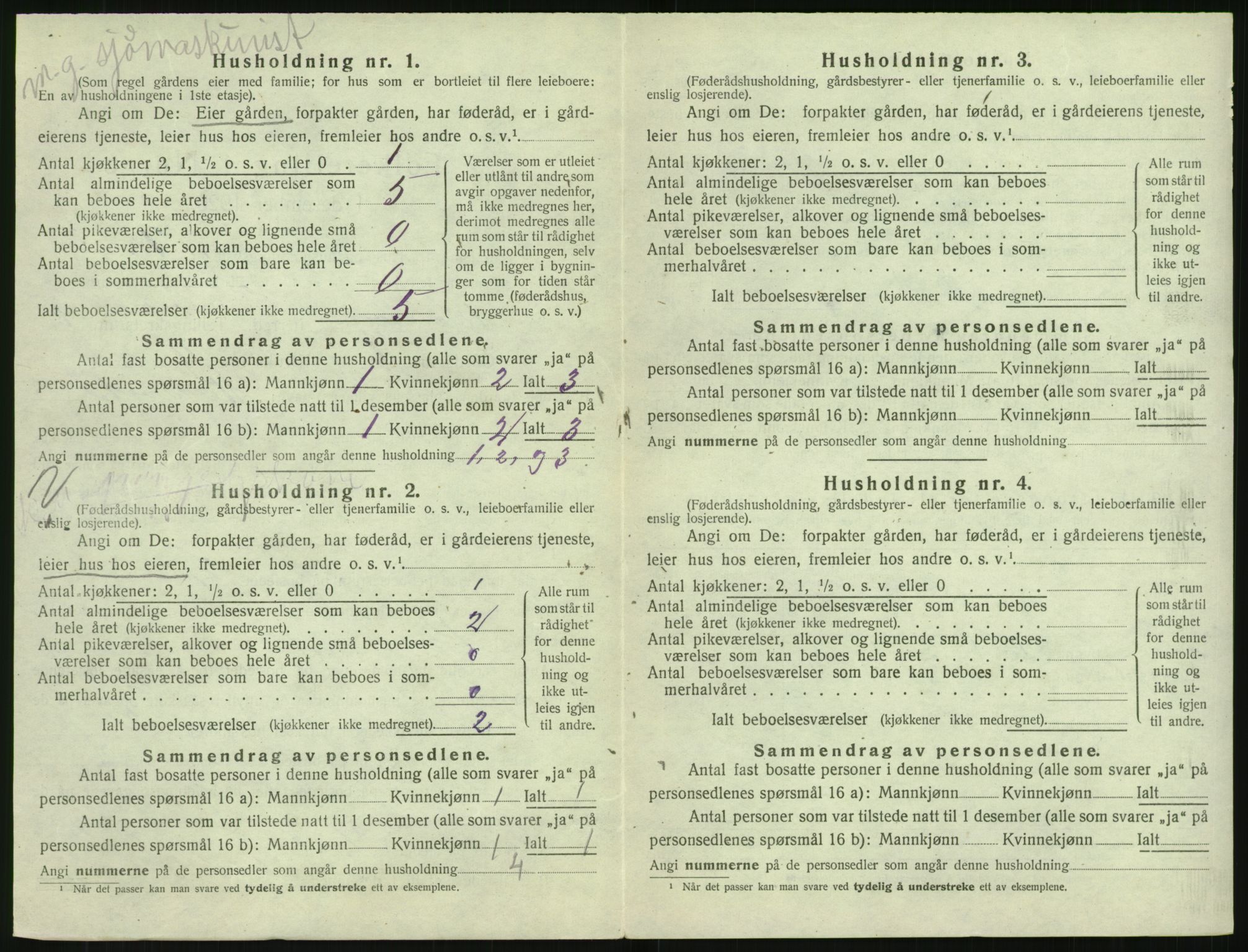 SAK, 1920 census for Tromøy, 1920, p. 234