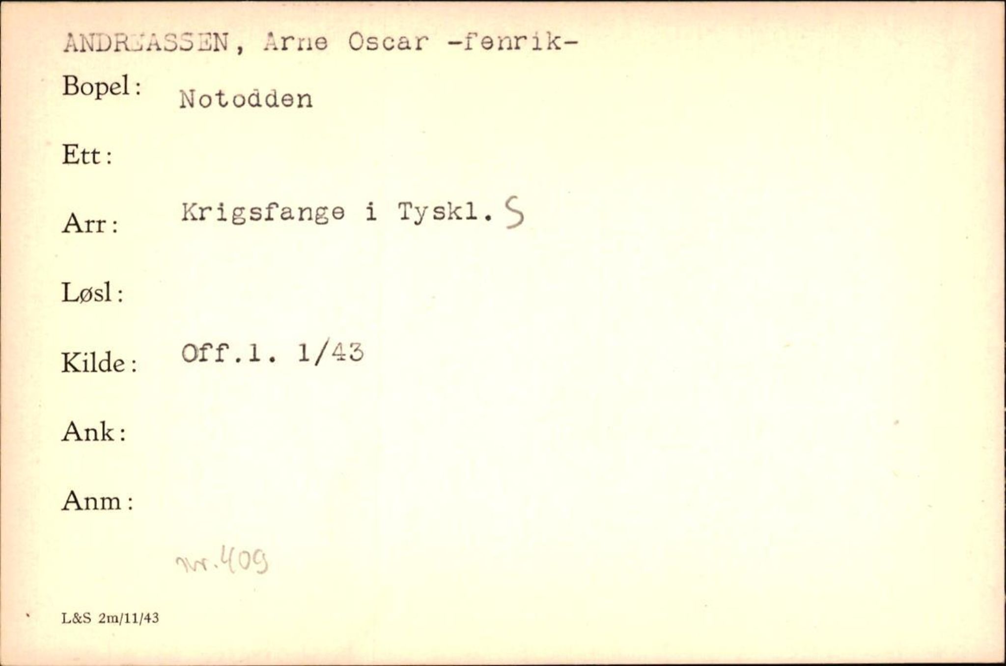 Forsvaret, Forsvarets krigshistoriske avdeling, AV/RA-RAFA-2017/Y/Yf/L0200: II-C-11-2102  -  Norske krigsfanger i Tyskland, 1940-1945, p. 41