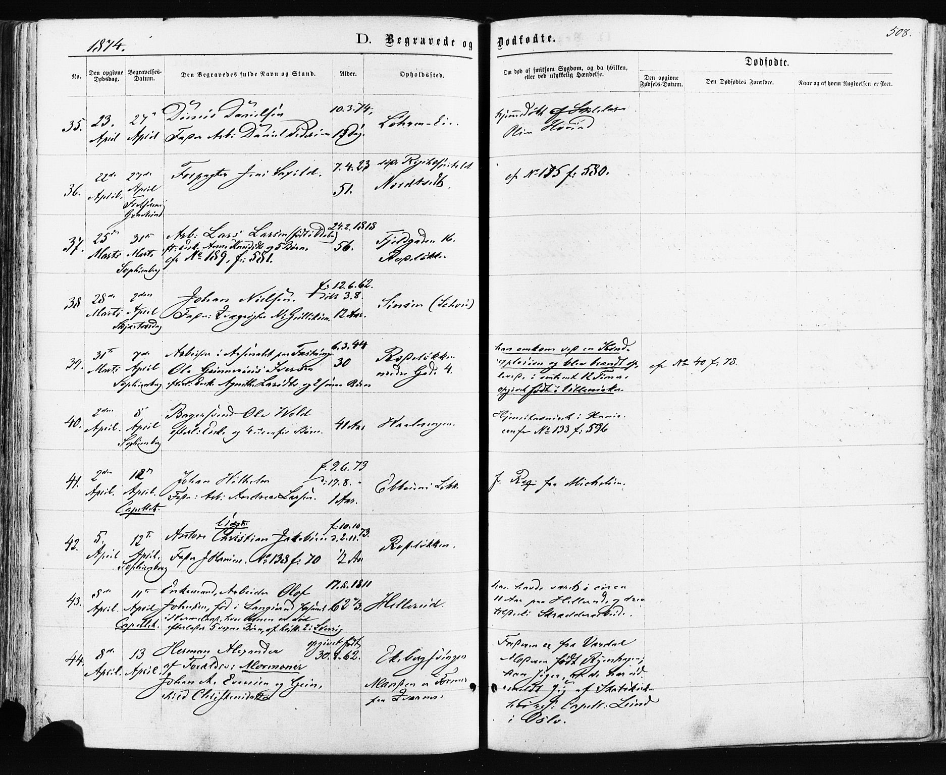 Østre Aker prestekontor Kirkebøker, AV/SAO-A-10840/F/Fa/L0003: Parish register (official) no. I 3, 1869-1875, p. 508