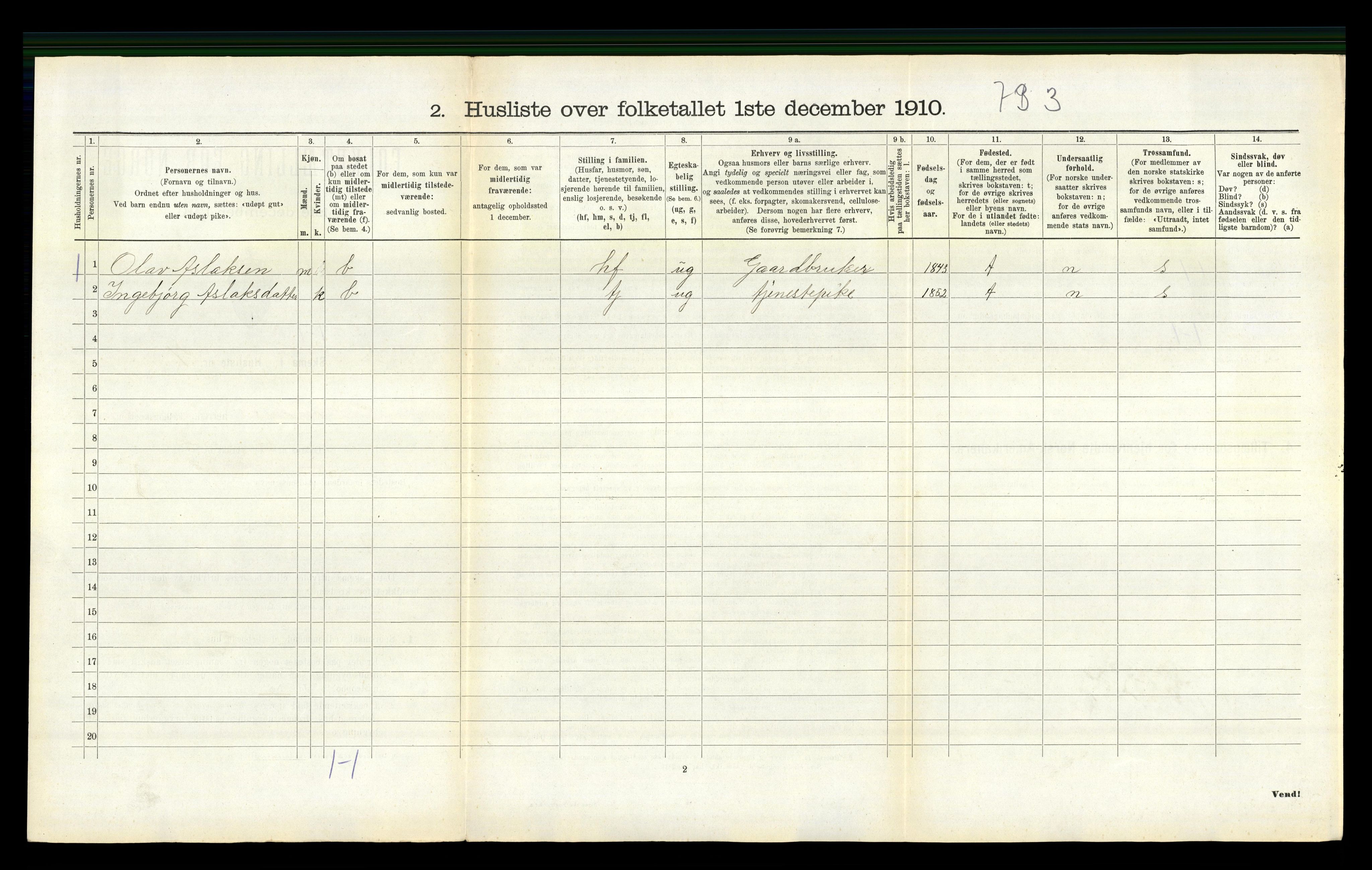 RA, 1910 census for Hjartdal, 1910, p. 329