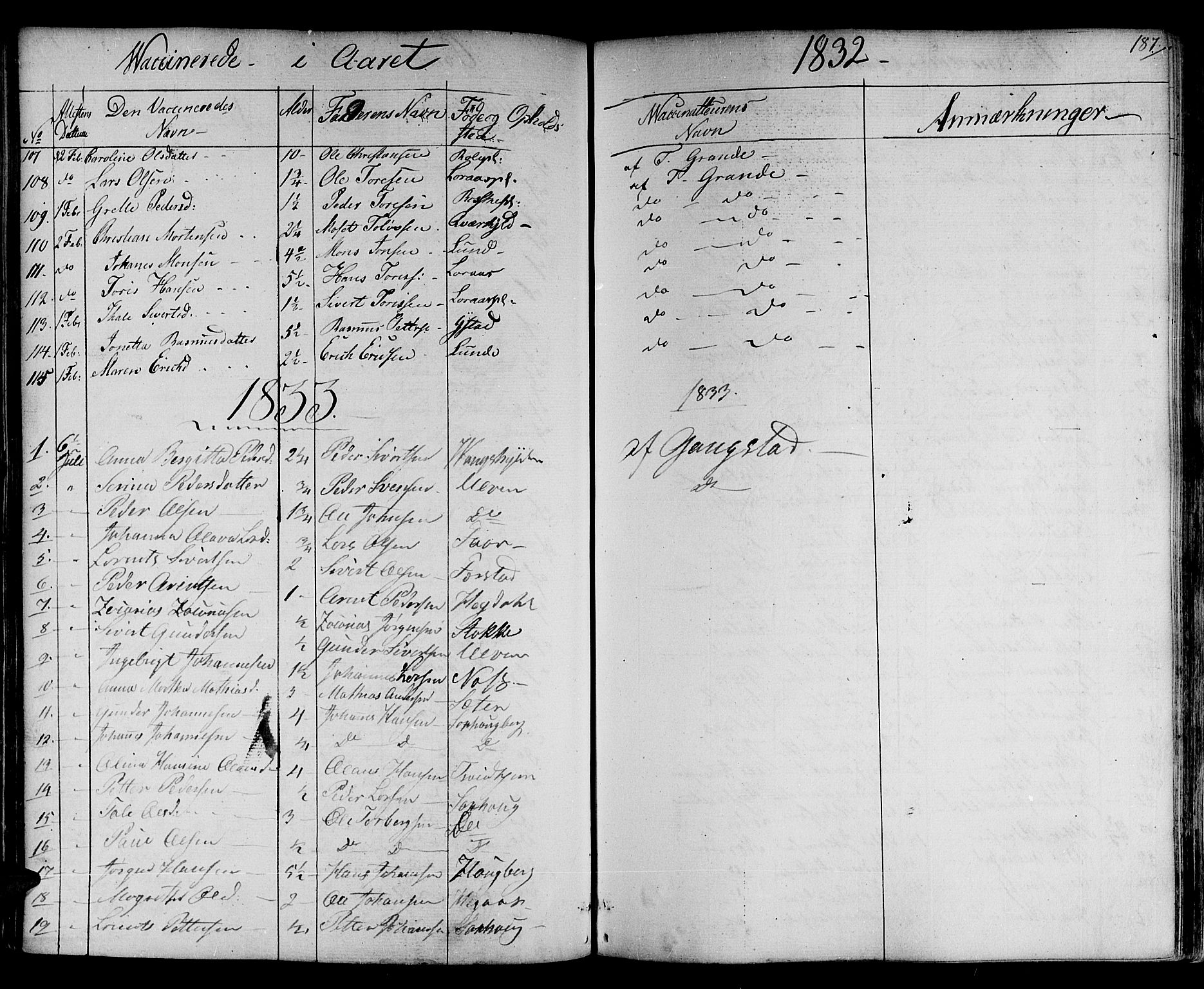 Ministerialprotokoller, klokkerbøker og fødselsregistre - Nord-Trøndelag, SAT/A-1458/730/L0277: Parish register (official) no. 730A06 /1, 1830-1839, p. 187