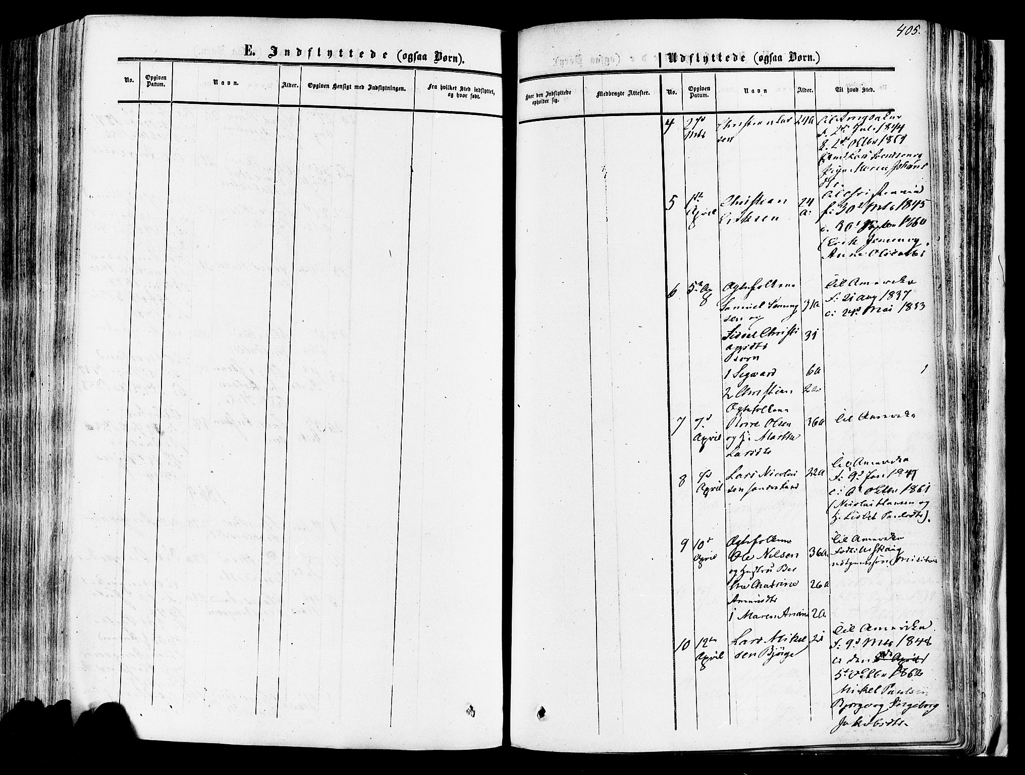 Vang prestekontor, Hedmark, AV/SAH-PREST-008/H/Ha/Haa/L0013: Parish register (official) no. 13, 1855-1879, p. 405