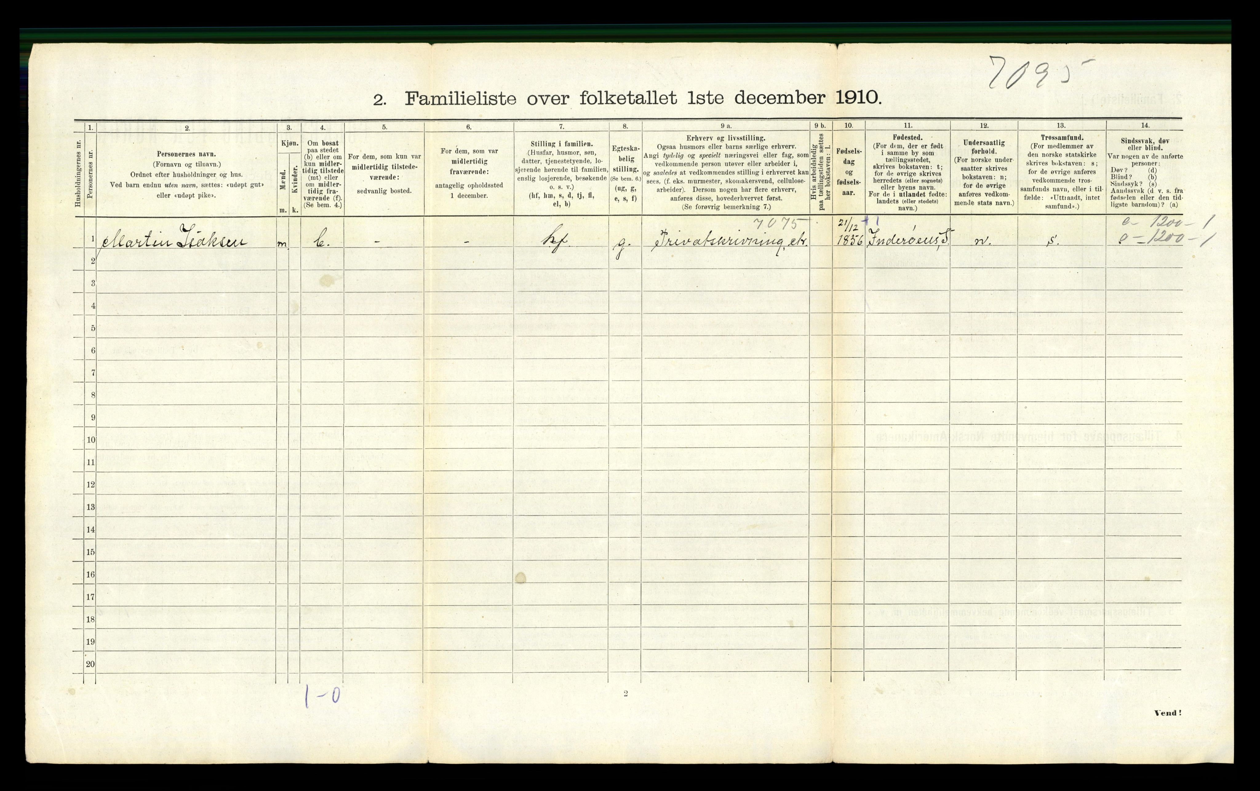 RA, 1910 census for Narvik, 1910, p. 1934