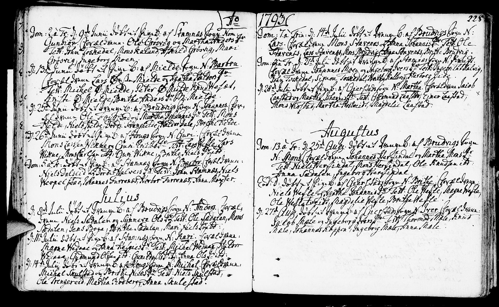 Haus sokneprestembete, AV/SAB-A-75601/H/Haa: Parish register (official) no. A 10, 1782-1796, p. 228