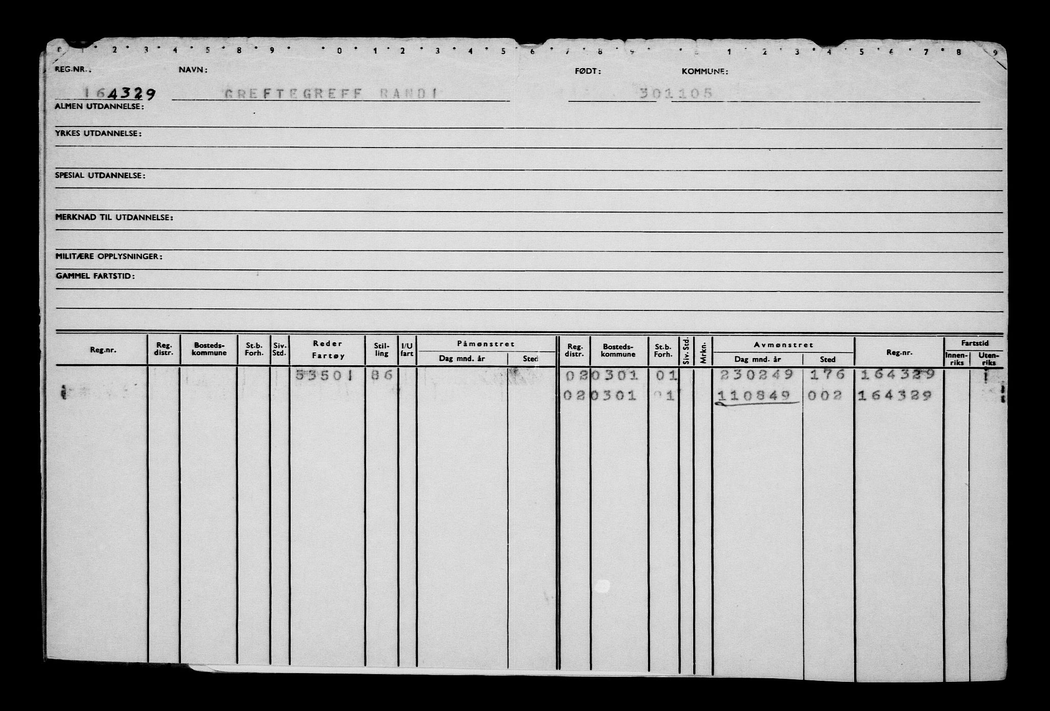 Direktoratet for sjømenn, AV/RA-S-3545/G/Gb/L0062: Hovedkort, 1905, p. 282