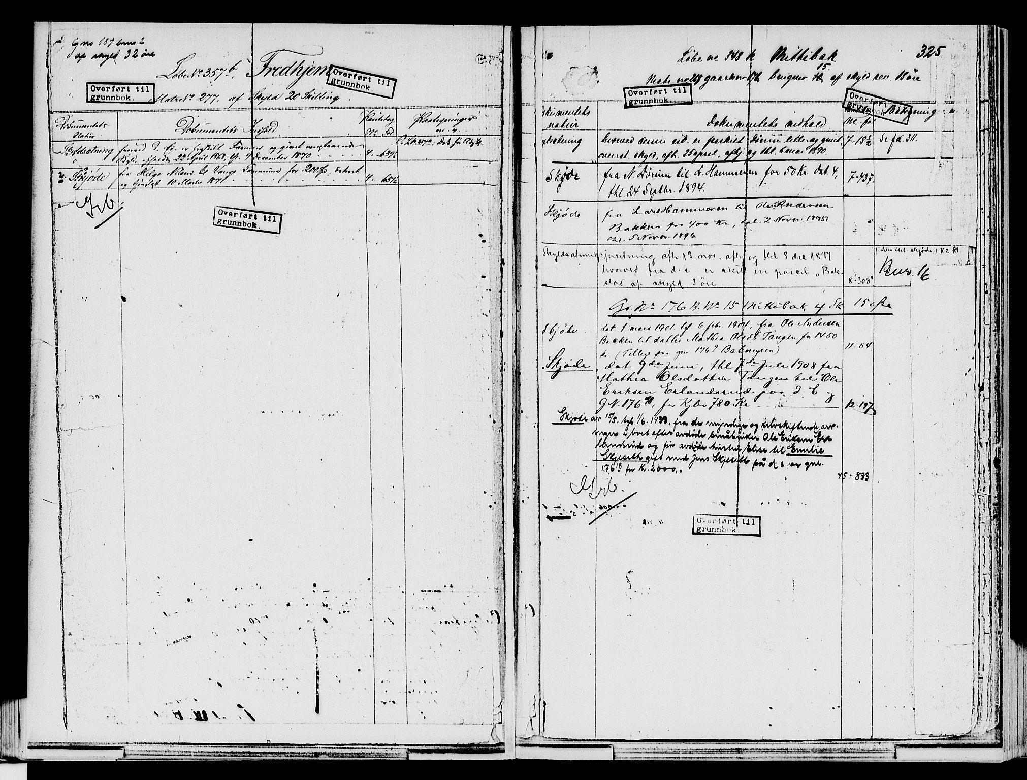 Nord-Hedmark sorenskriveri, SAH/TING-012/H/Ha/Had/Hade/L0001B: Mortgage register no. 4.1b, 1871-1940, p. 325