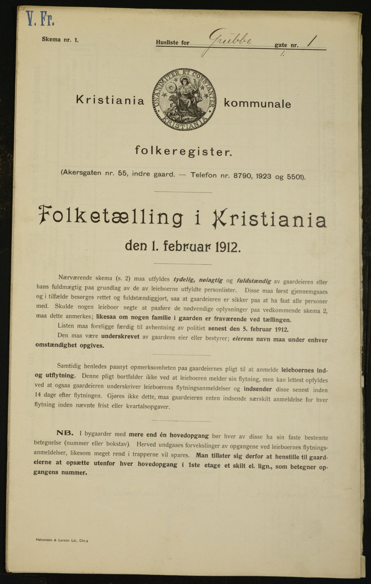 OBA, Municipal Census 1912 for Kristiania, 1912, p. 30008