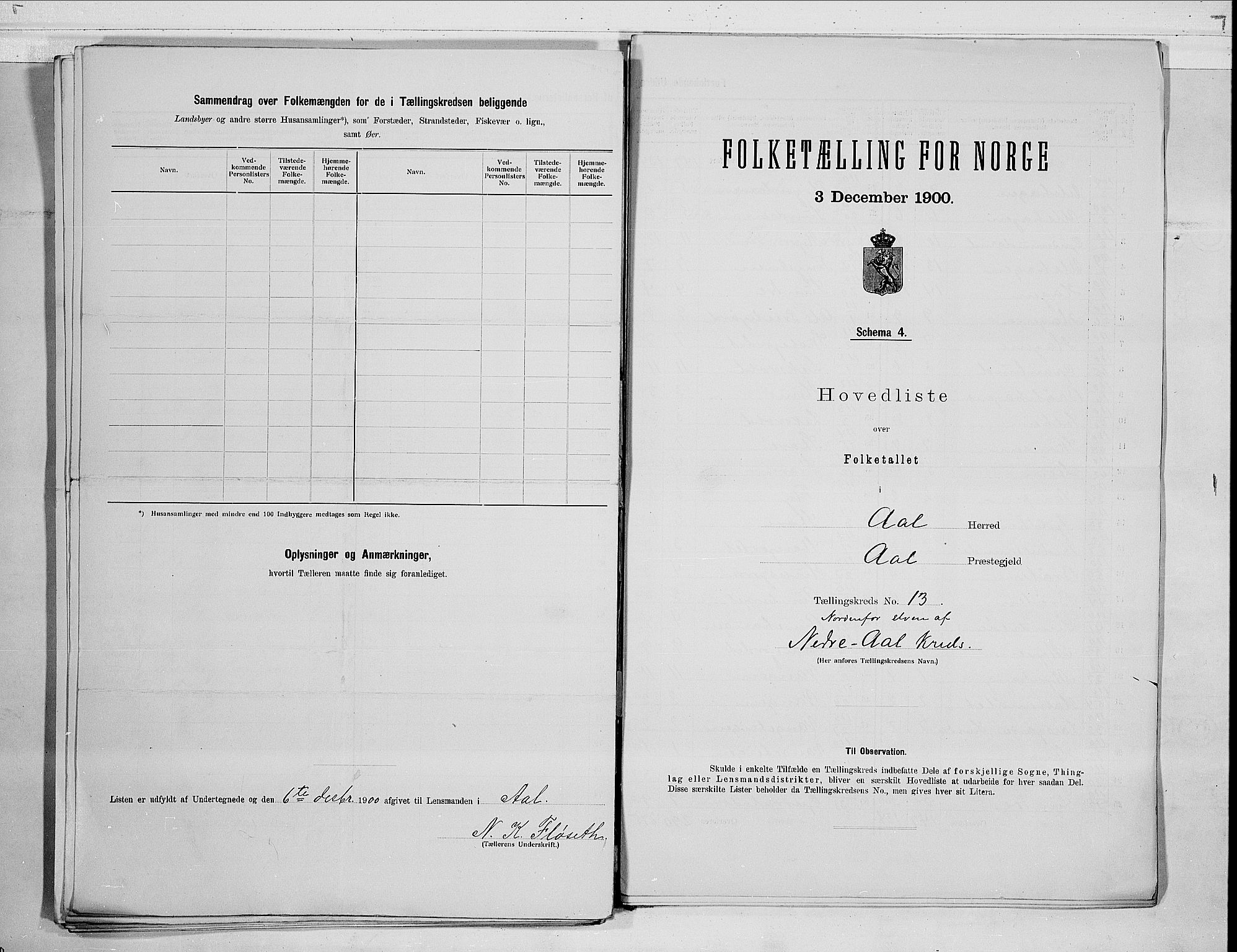 RA, 1900 census for Ål, 1900, p. 29