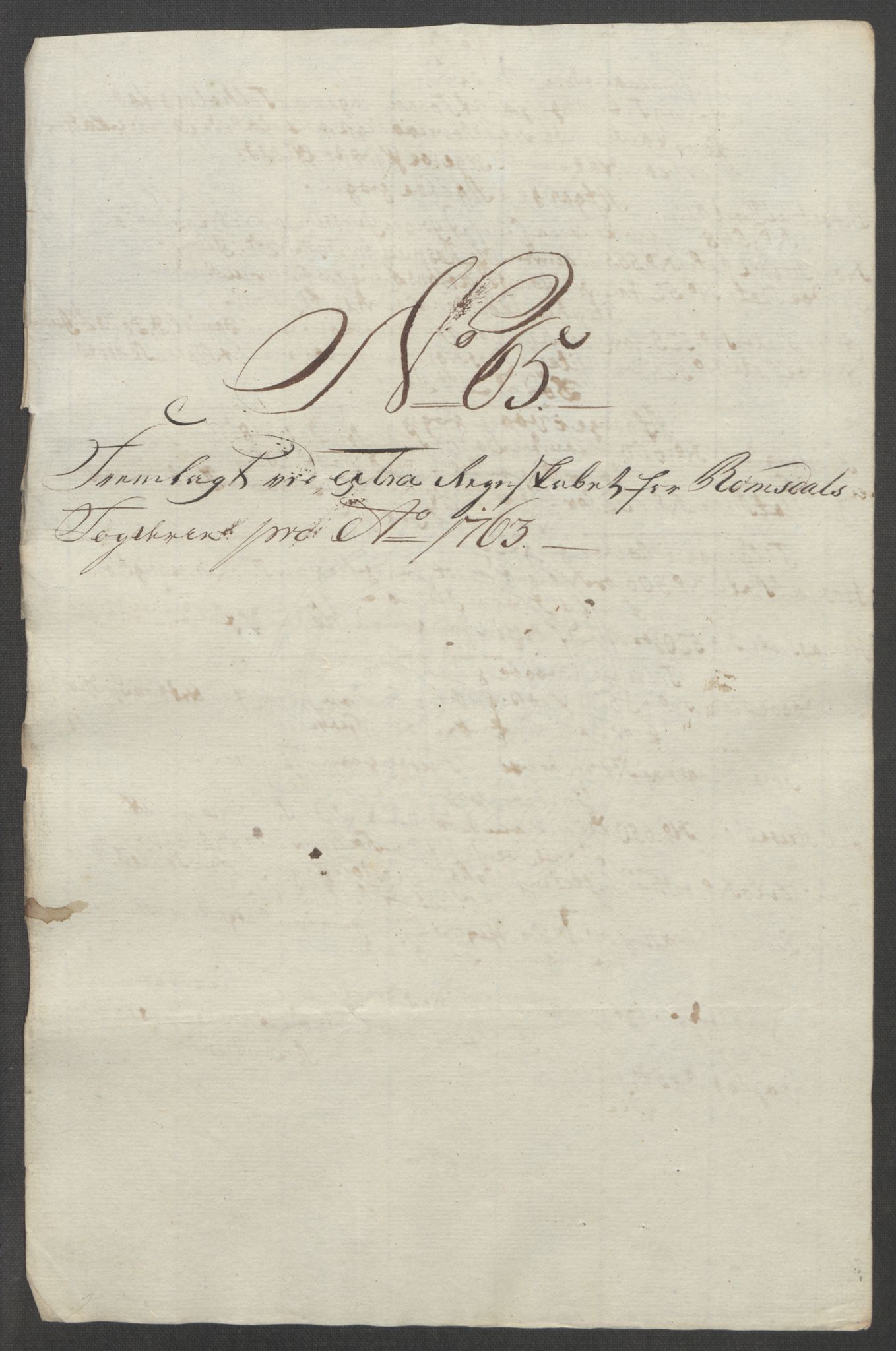 Rentekammeret inntil 1814, Reviderte regnskaper, Fogderegnskap, RA/EA-4092/R55/L3730: Ekstraskatten Romsdal, 1762-1763, p. 507