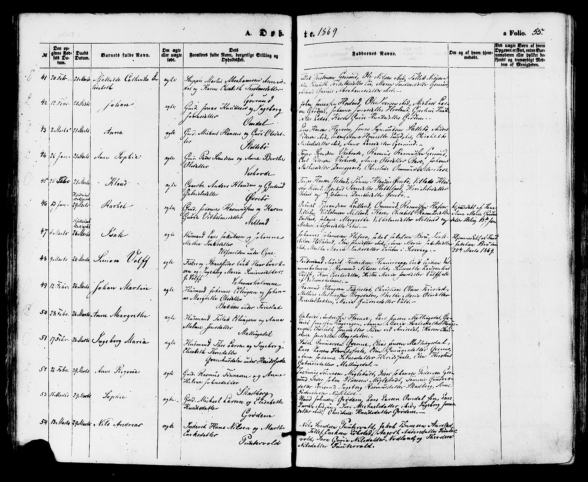 Eigersund sokneprestkontor, AV/SAST-A-101807/S08/L0014: Parish register (official) no. A 13, 1866-1878, p. 55