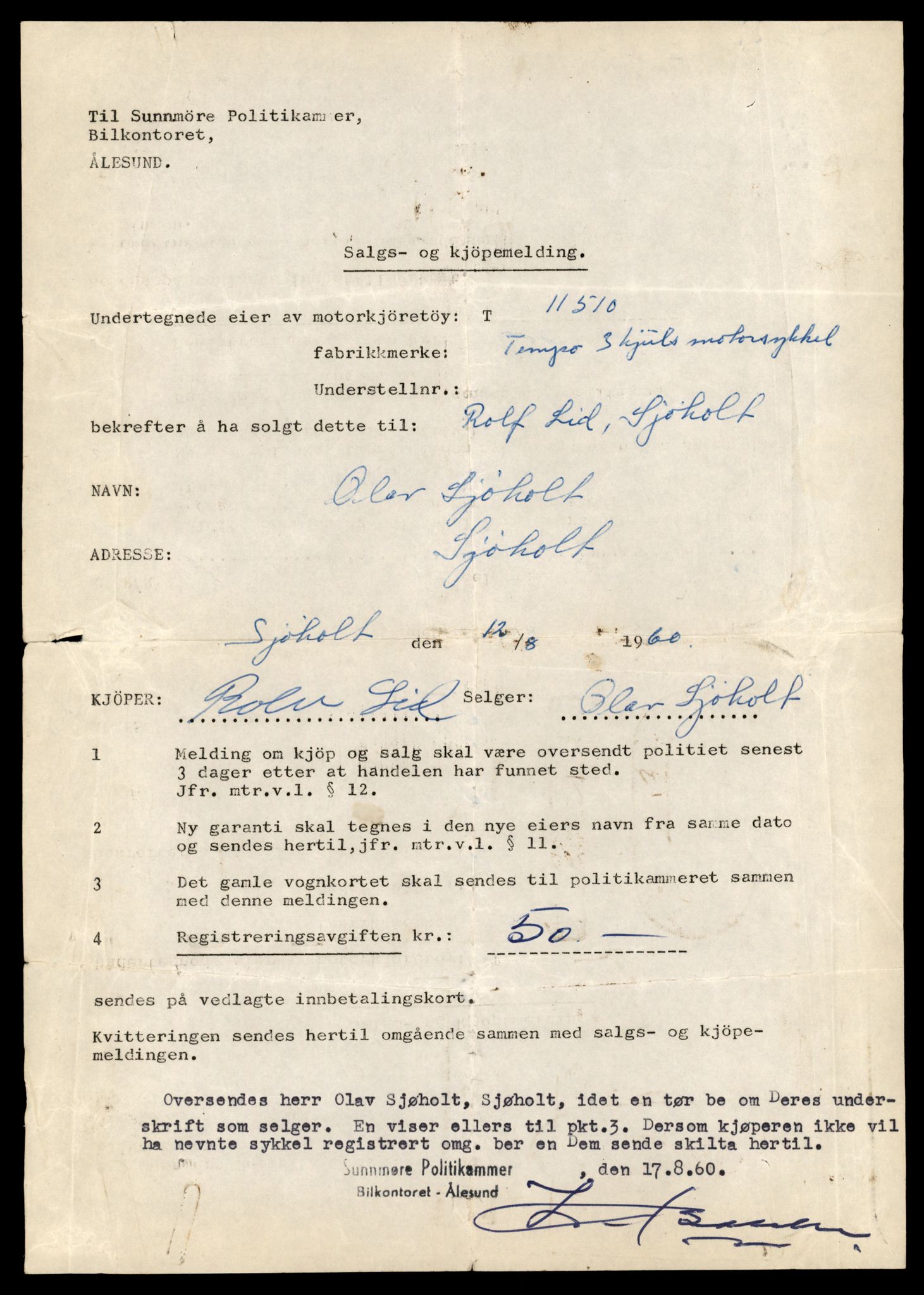 Møre og Romsdal vegkontor - Ålesund trafikkstasjon, AV/SAT-A-4099/F/Fe/L0029: Registreringskort for kjøretøy T 11430 - T 11619, 1927-1998, p. 1451
