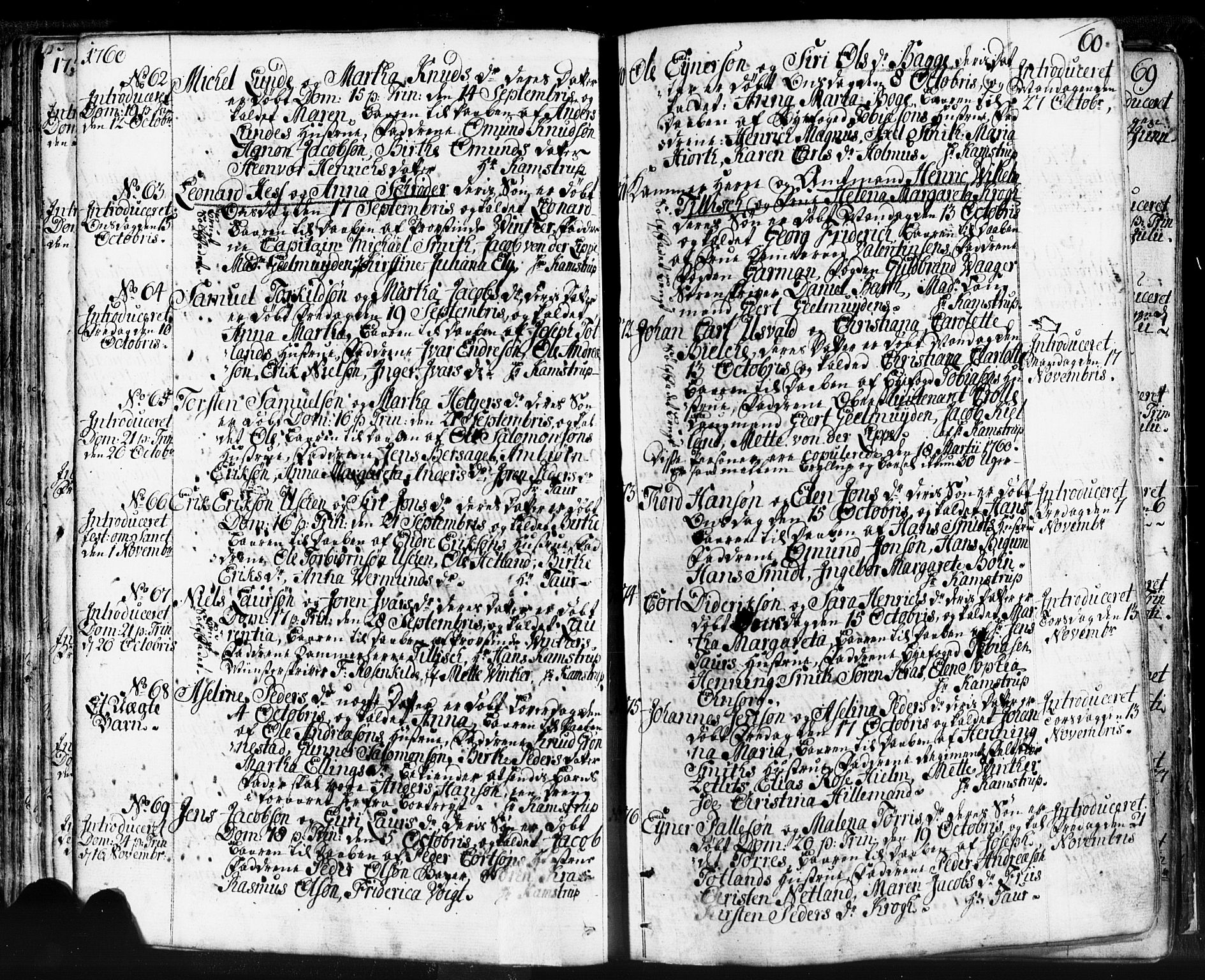Domkirken sokneprestkontor, SAST/A-101812/001/30/30BB/L0004: Parish register (copy) no. B 4, 1752-1790, p. 60