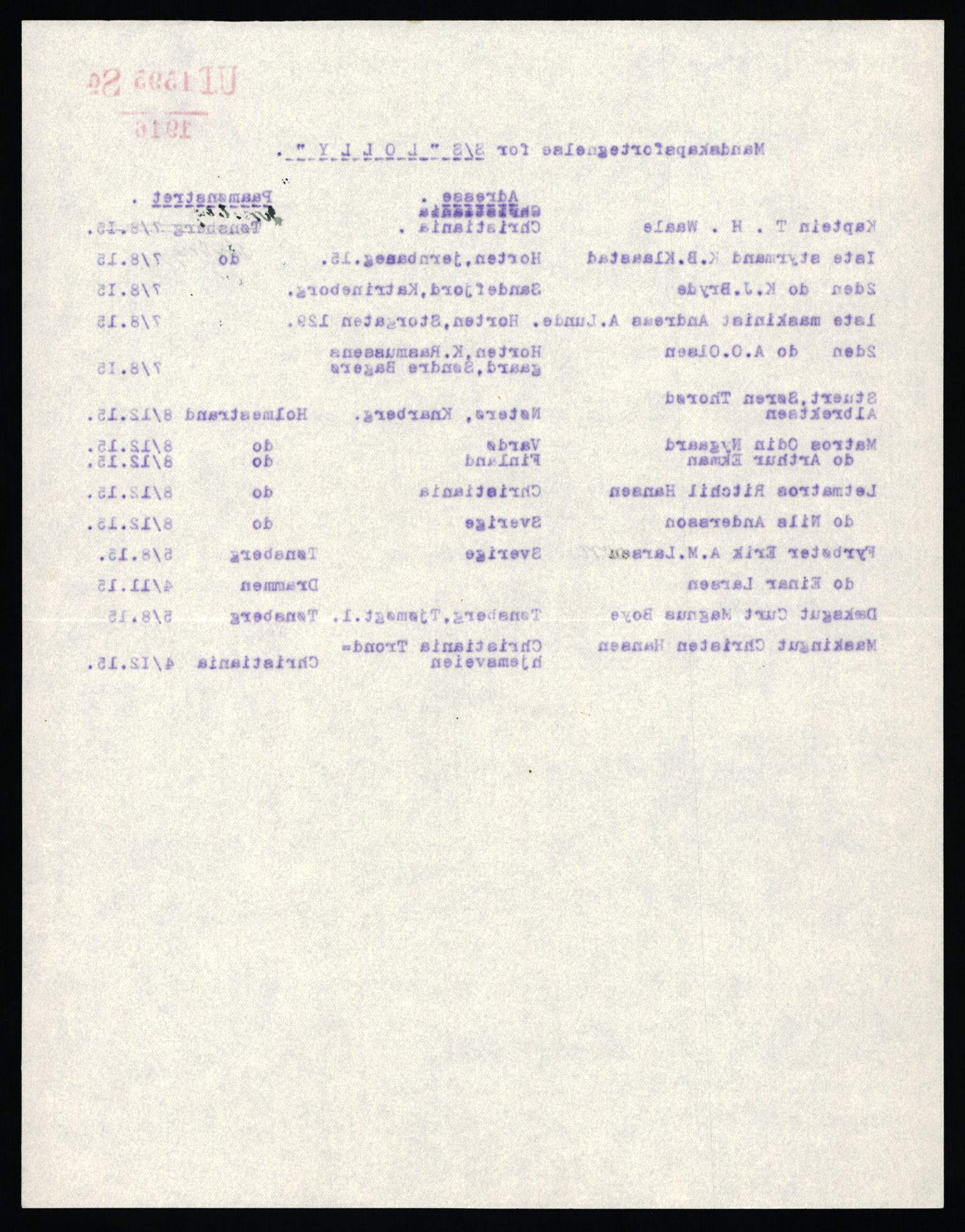 Handelsdepartementet, Sjøfartsavdelingen, 1. sjømannskontor, AV/RA-S-1405/D/Dm/L0010: Forliste skip Lar - Min, 1906-1920, p. 417