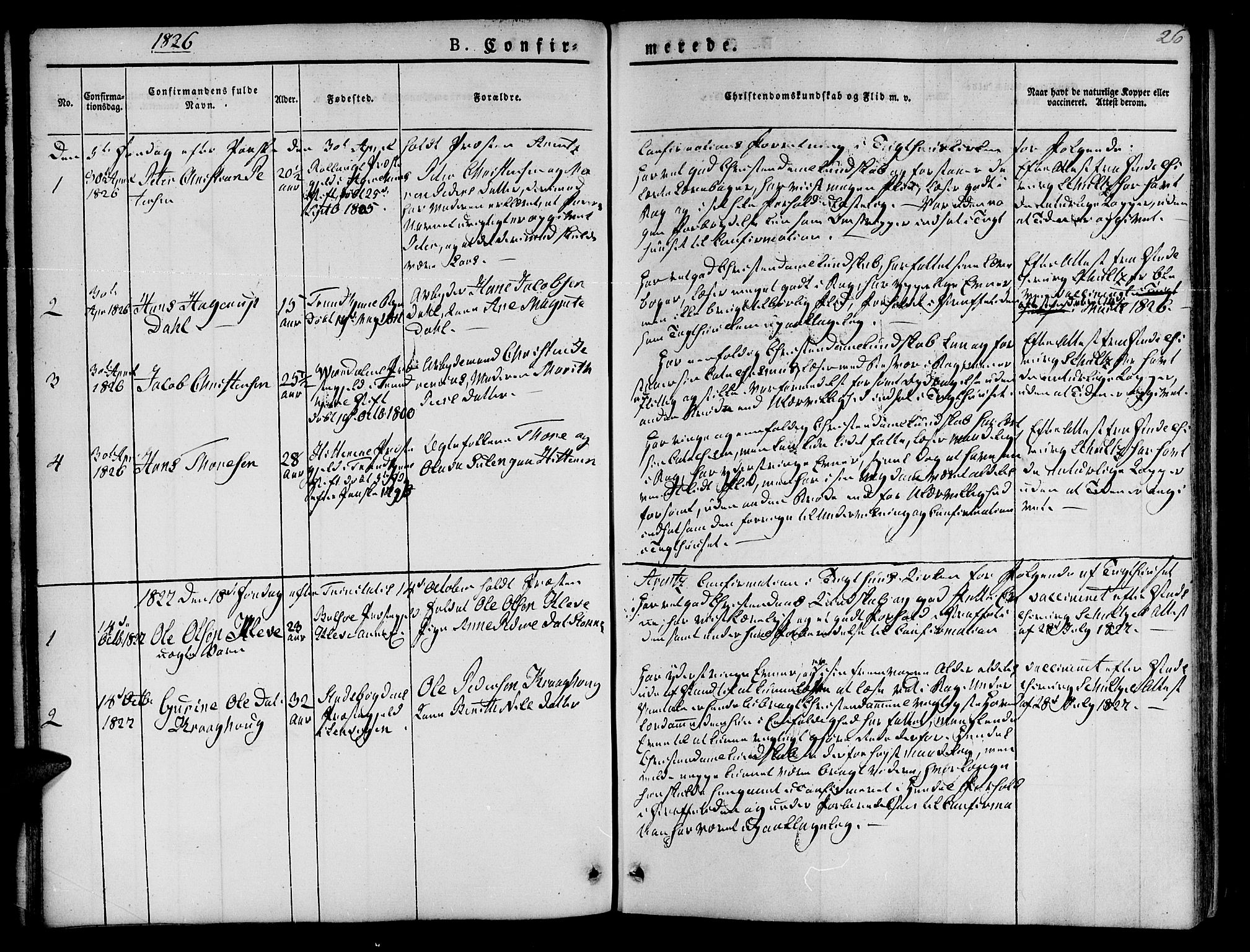 Ministerialprotokoller, klokkerbøker og fødselsregistre - Sør-Trøndelag, SAT/A-1456/623/L0468: Parish register (official) no. 623A02, 1826-1867, p. 26