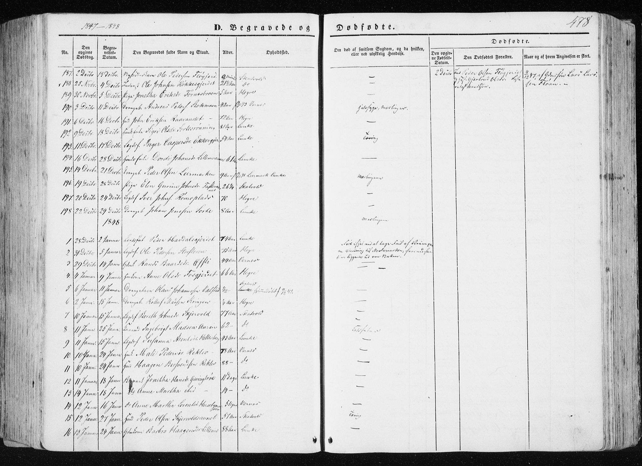 Ministerialprotokoller, klokkerbøker og fødselsregistre - Nord-Trøndelag, SAT/A-1458/709/L0074: Parish register (official) no. 709A14, 1845-1858, p. 478