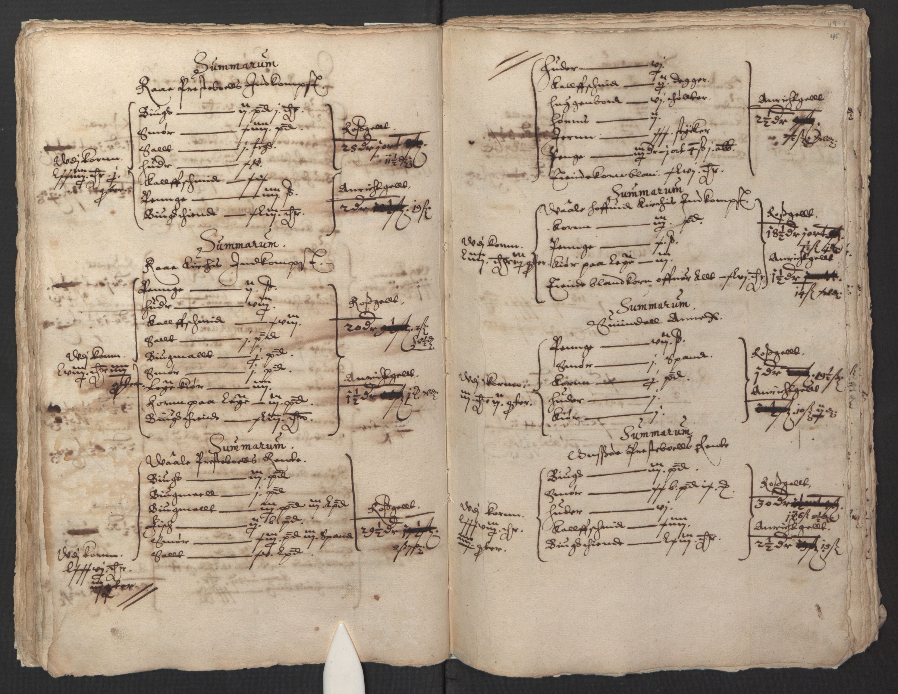 Stattholderembetet 1572-1771, AV/RA-EA-2870/Ek/L0014/0001: Jordebøker til utlikning av rosstjeneste 1624-1626: / Kirke- og prestebolsinntekter i Oslo og Hamar bispedømme, 1625-1626, p. 47