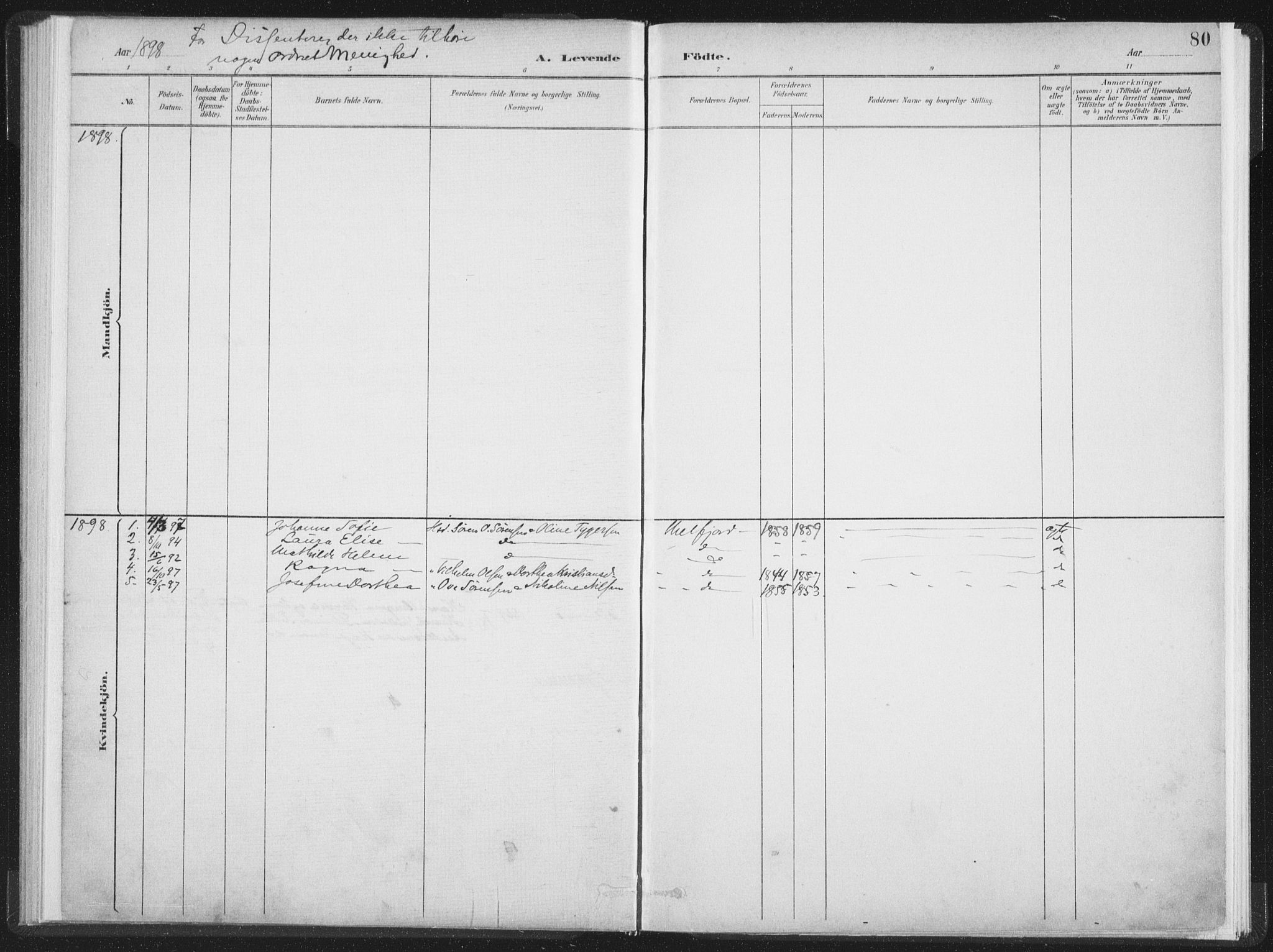 Ministerialprotokoller, klokkerbøker og fødselsregistre - Nordland, SAT/A-1459/890/L1286: Parish register (official) no. 890A01, 1882-1902, p. 80