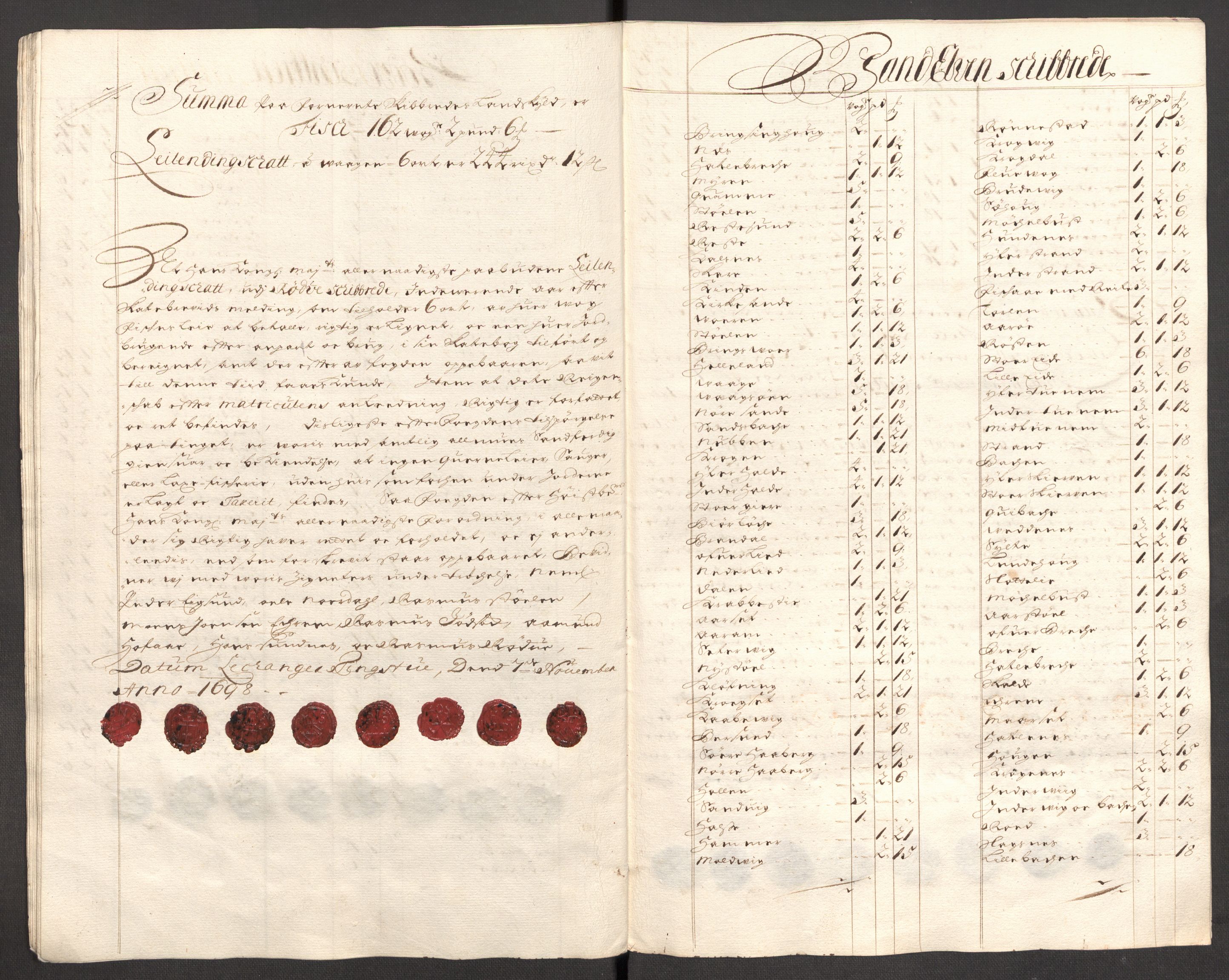 Rentekammeret inntil 1814, Reviderte regnskaper, Fogderegnskap, RA/EA-4092/R54/L3556: Fogderegnskap Sunnmøre, 1696-1698, p. 307