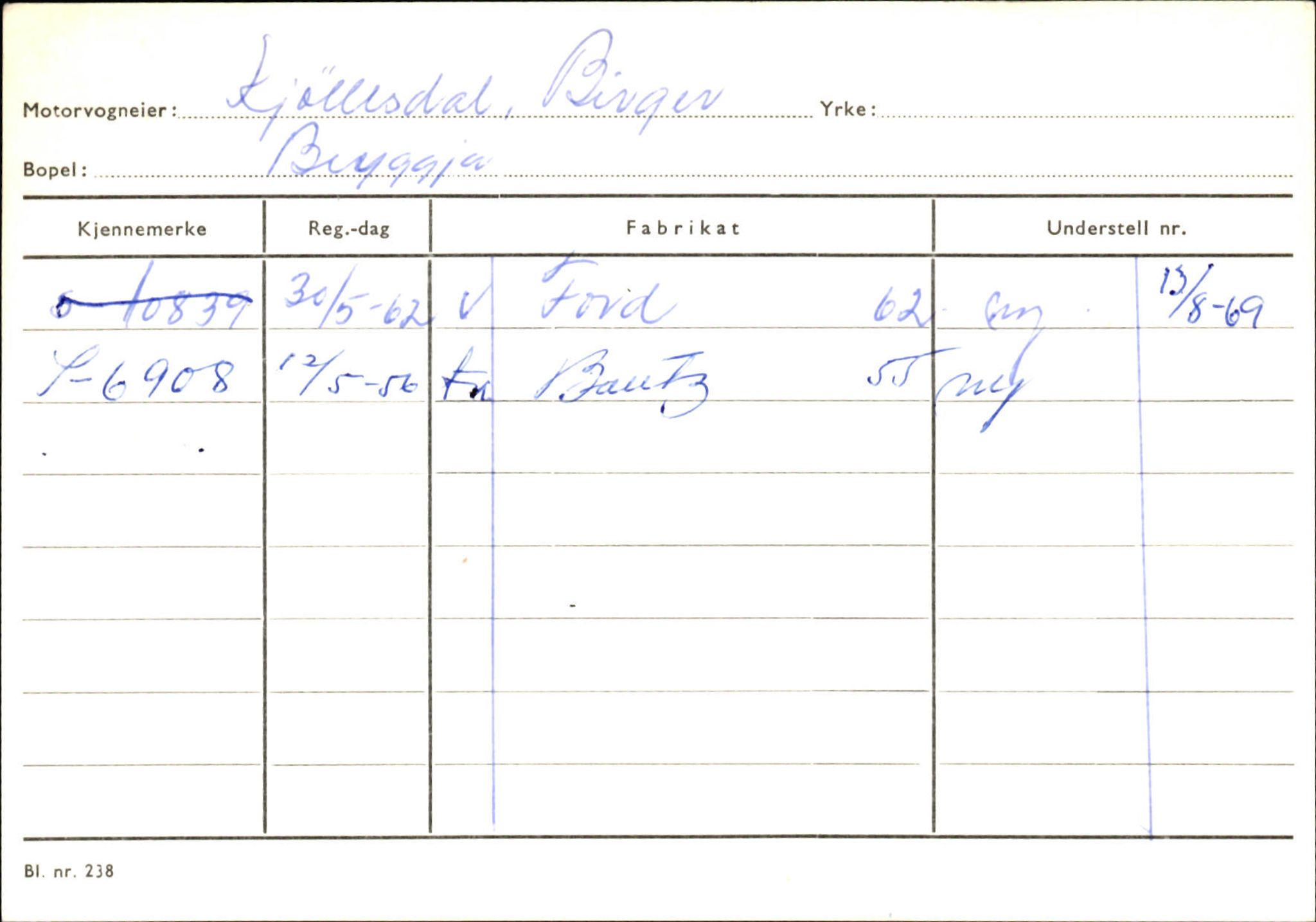 Statens vegvesen, Sogn og Fjordane vegkontor, AV/SAB-A-5301/4/F/L0144: Registerkort Vågsøy A-R, 1945-1975, p. 1292