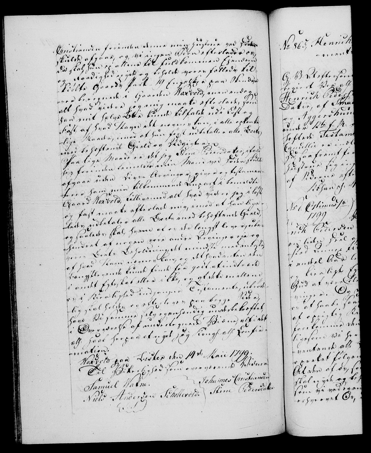 Danske Kanselli 1572-1799, AV/RA-EA-3023/F/Fc/Fca/Fcaa/L0059: Norske registre, 1799, p. 444b