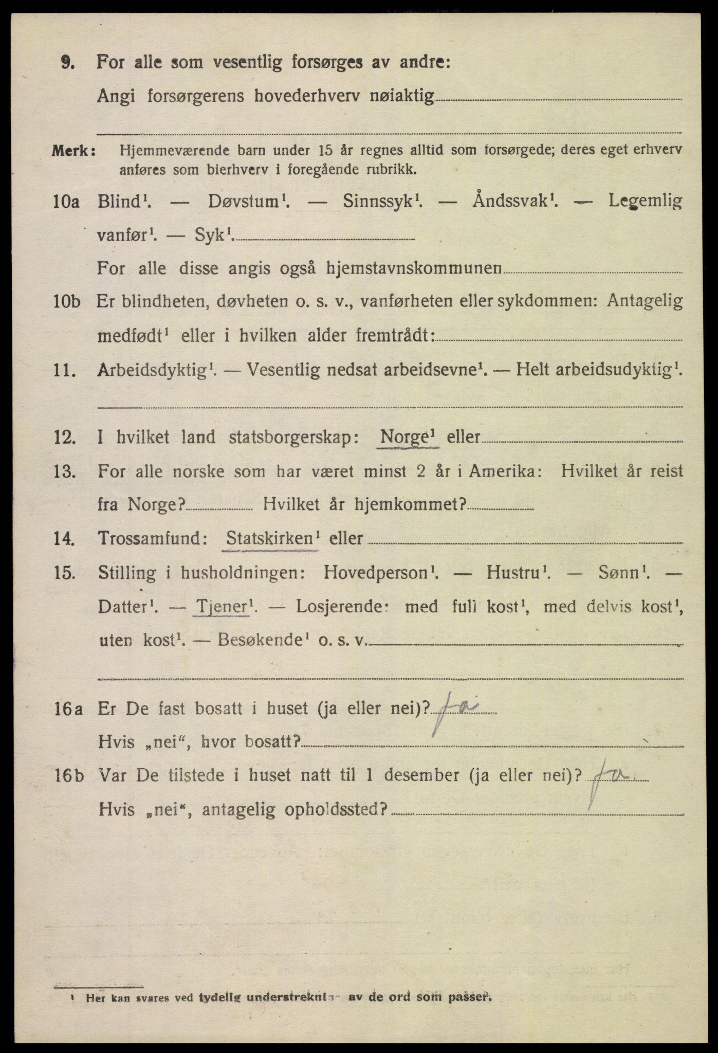 SAK, 1920 census for Søndeled, 1920, p. 3708