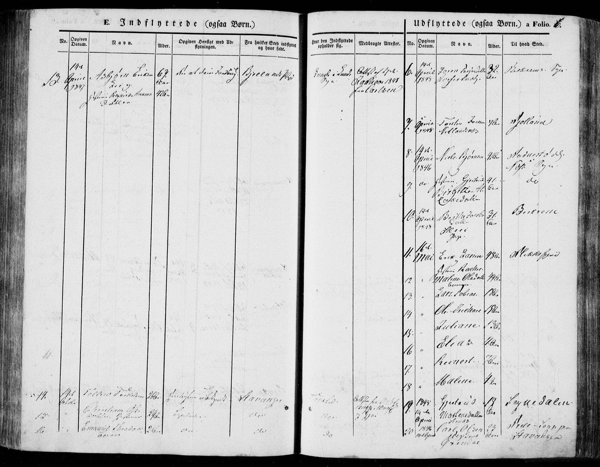 Bakke sokneprestkontor, AV/SAK-1111-0002/F/Fa/Faa/L0005: Parish register (official) no. A 5, 1847-1855, p. 6