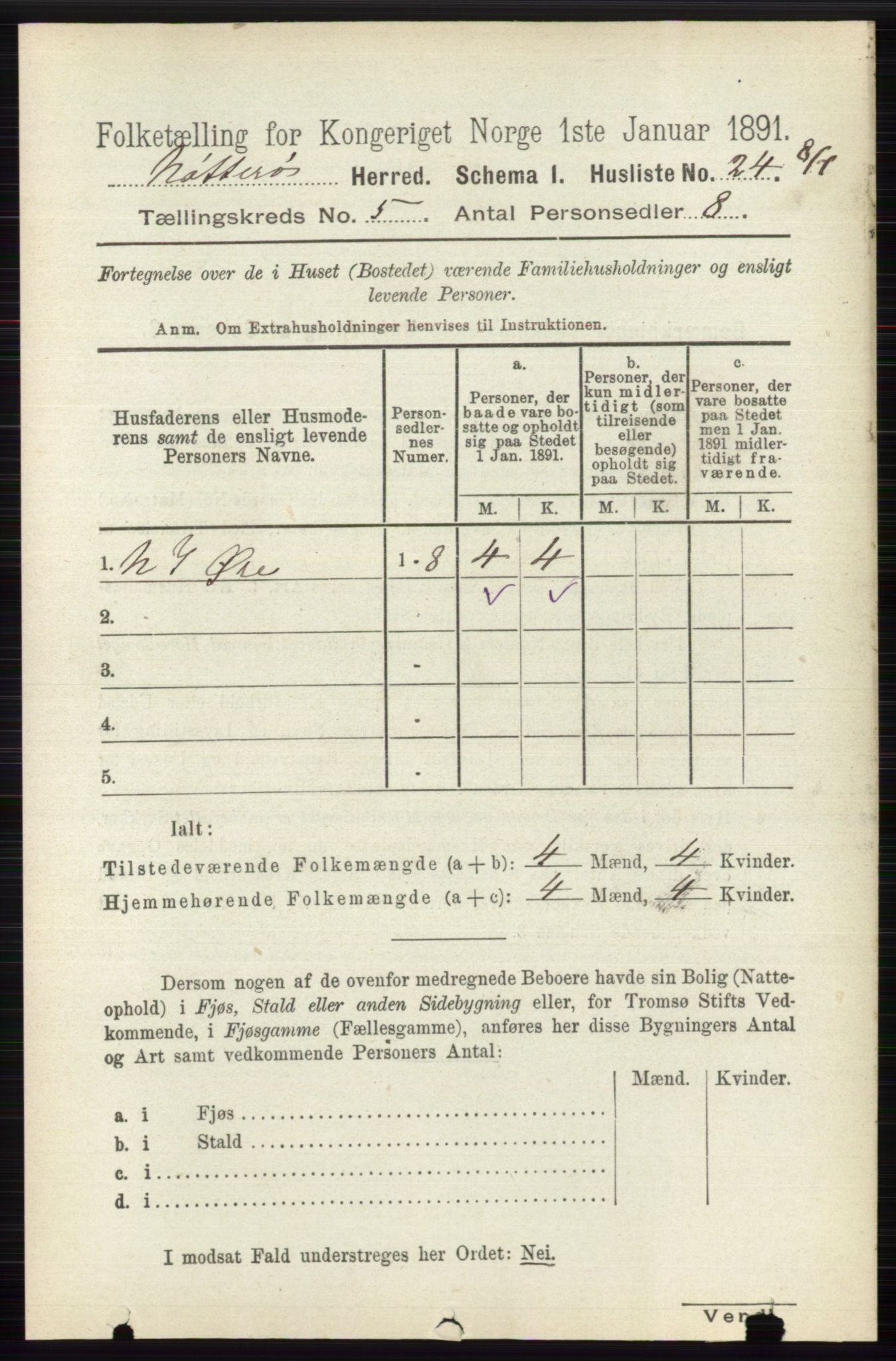 RA, 1891 census for 0722 Nøtterøy, 1891, p. 2538