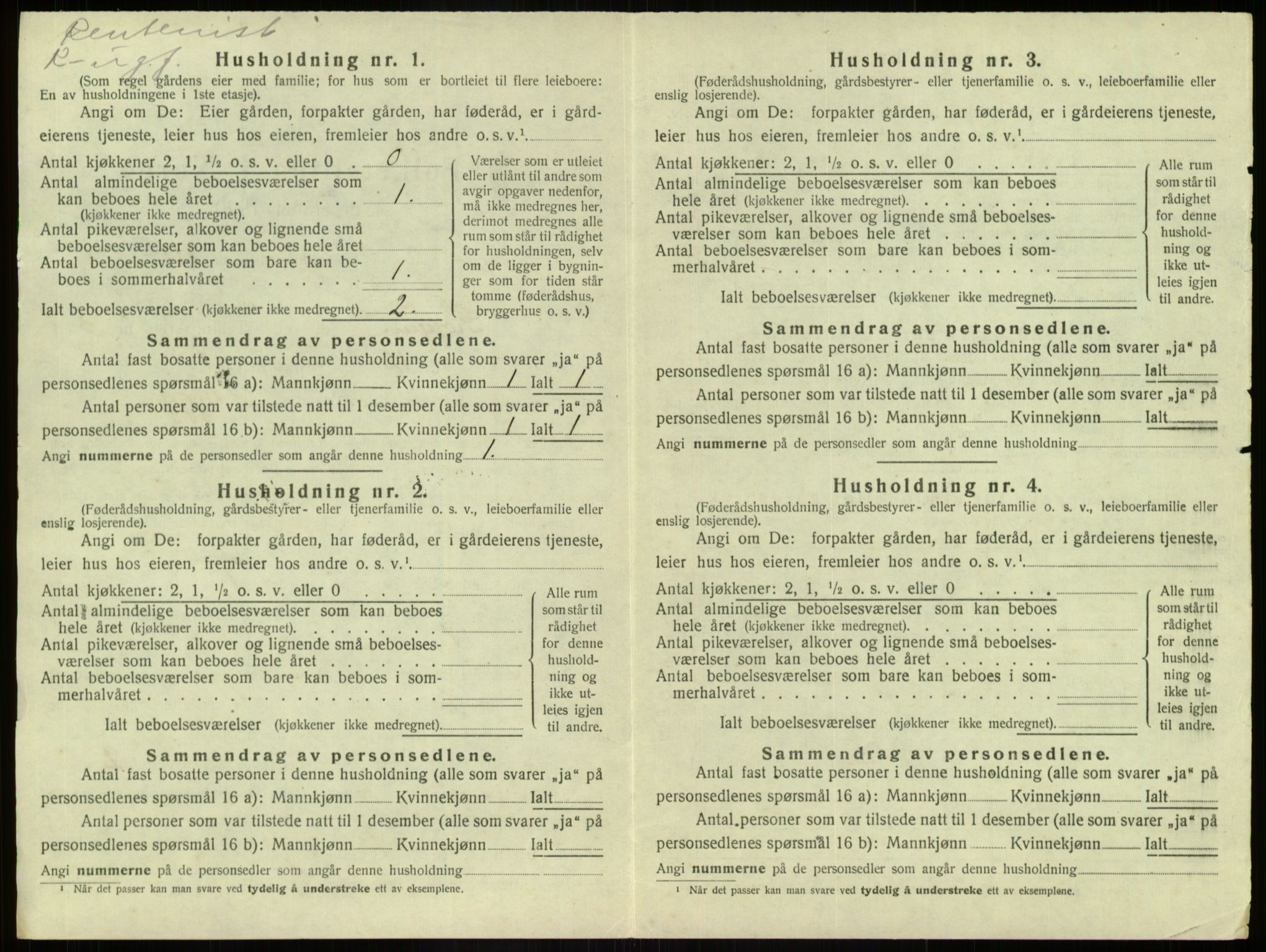 SAB, 1920 census for Gloppen, 1920, p. 316