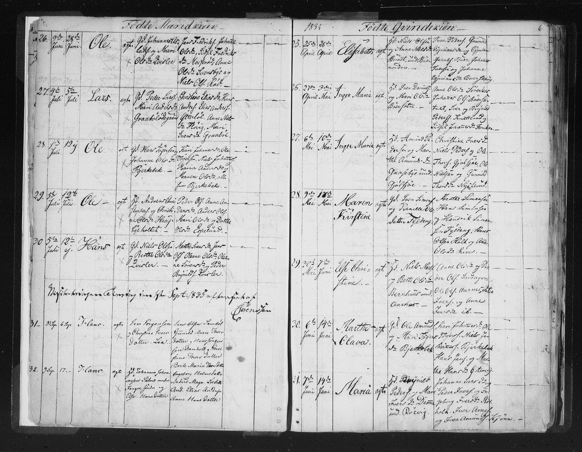 Aremark prestekontor Kirkebøker, AV/SAO-A-10899/F/Fc/L0002: Parish register (official) no. III 2, 1834-1849, p. 6