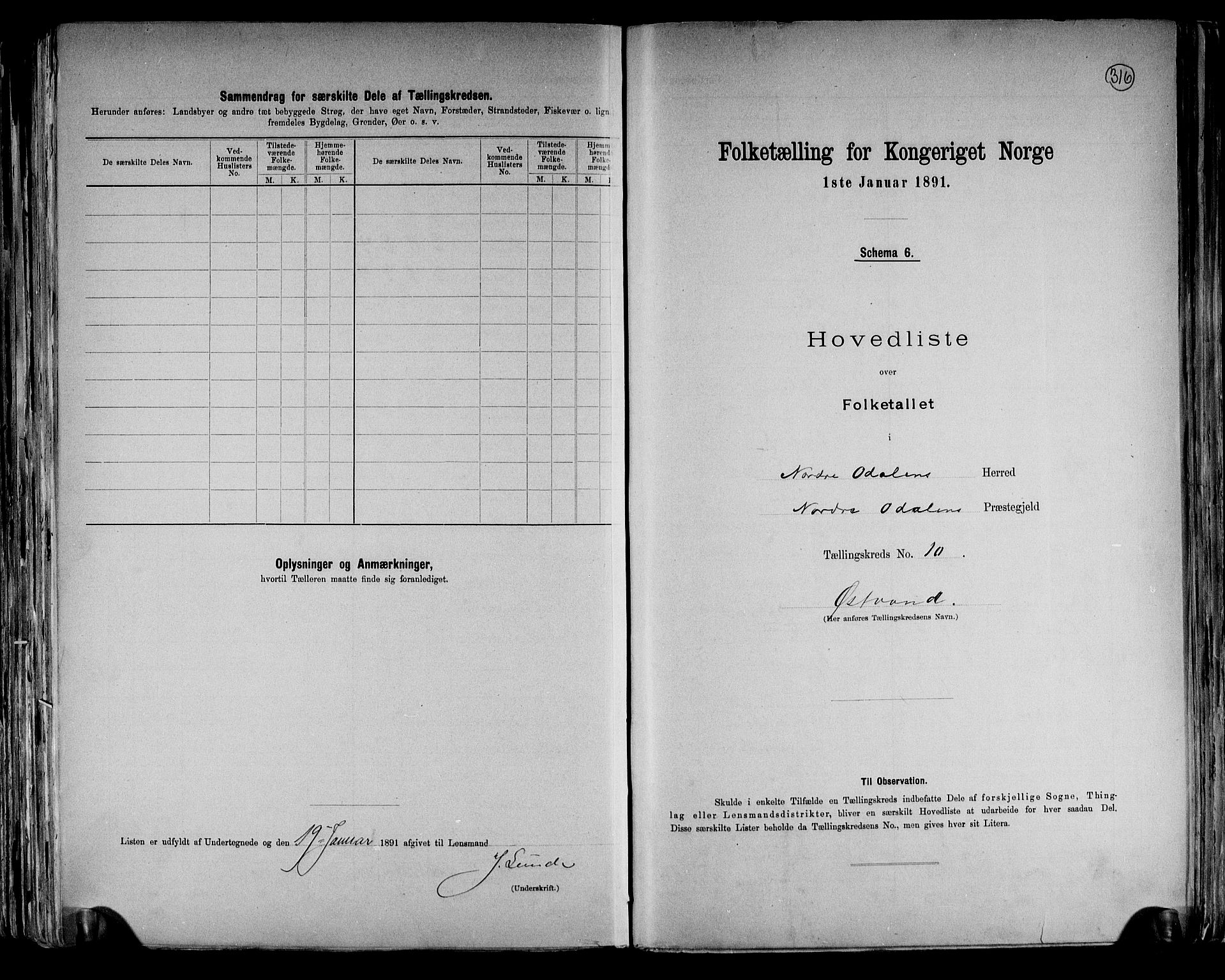 RA, 1891 census for 0418 Nord-Odal, 1891, p. 29