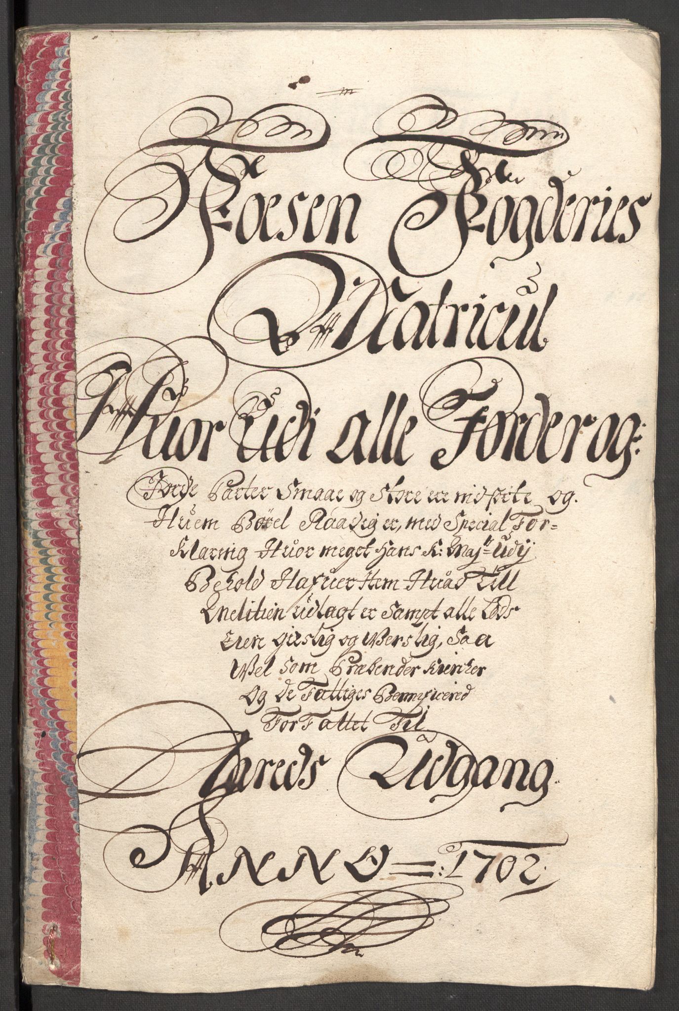 Rentekammeret inntil 1814, Reviderte regnskaper, Fogderegnskap, RA/EA-4092/R57/L3855: Fogderegnskap Fosen, 1702-1703, p. 59