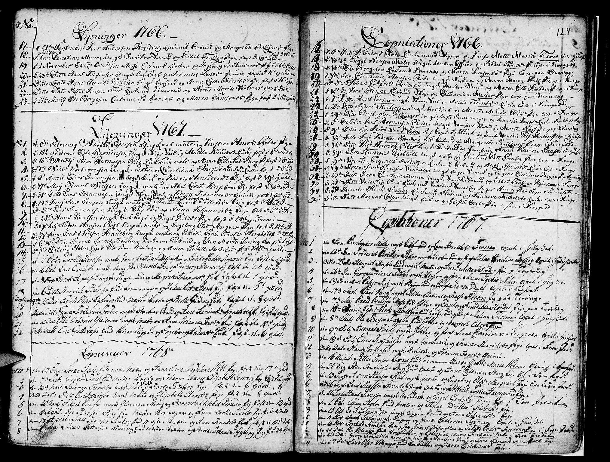 Nykirken Sokneprestembete, SAB/A-77101/H/Haa/L0007: Parish register (official) no. A 7, 1719-1781, p. 124
