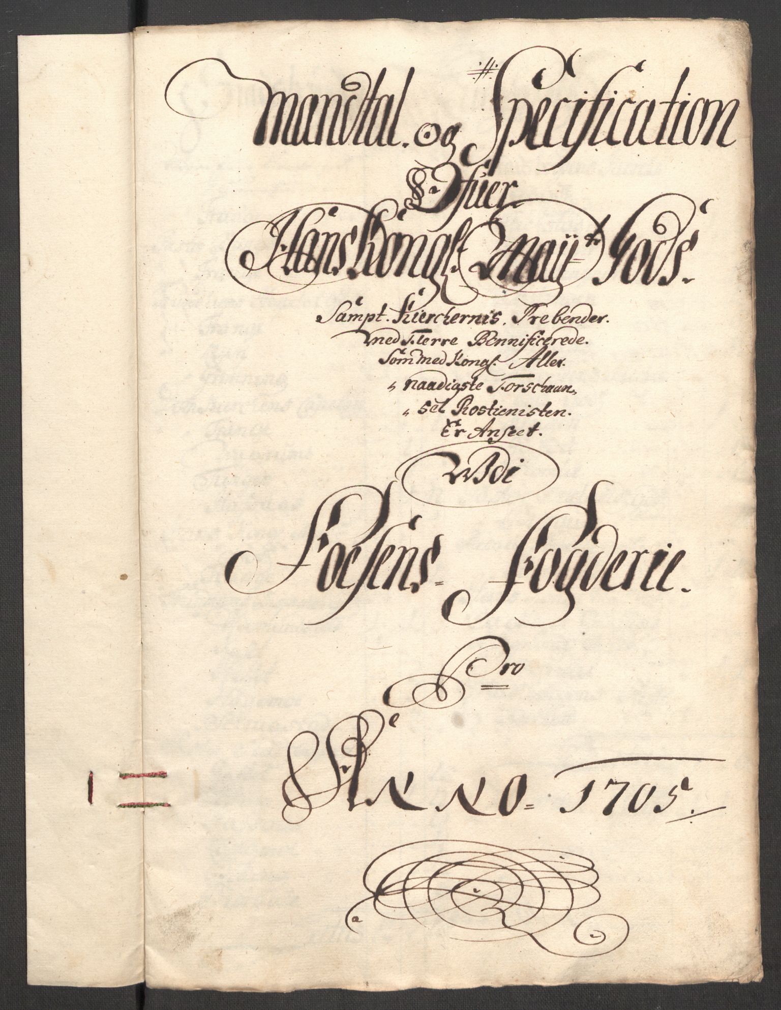 Rentekammeret inntil 1814, Reviderte regnskaper, Fogderegnskap, AV/RA-EA-4092/R57/L3856: Fogderegnskap Fosen, 1704-1705, p. 365