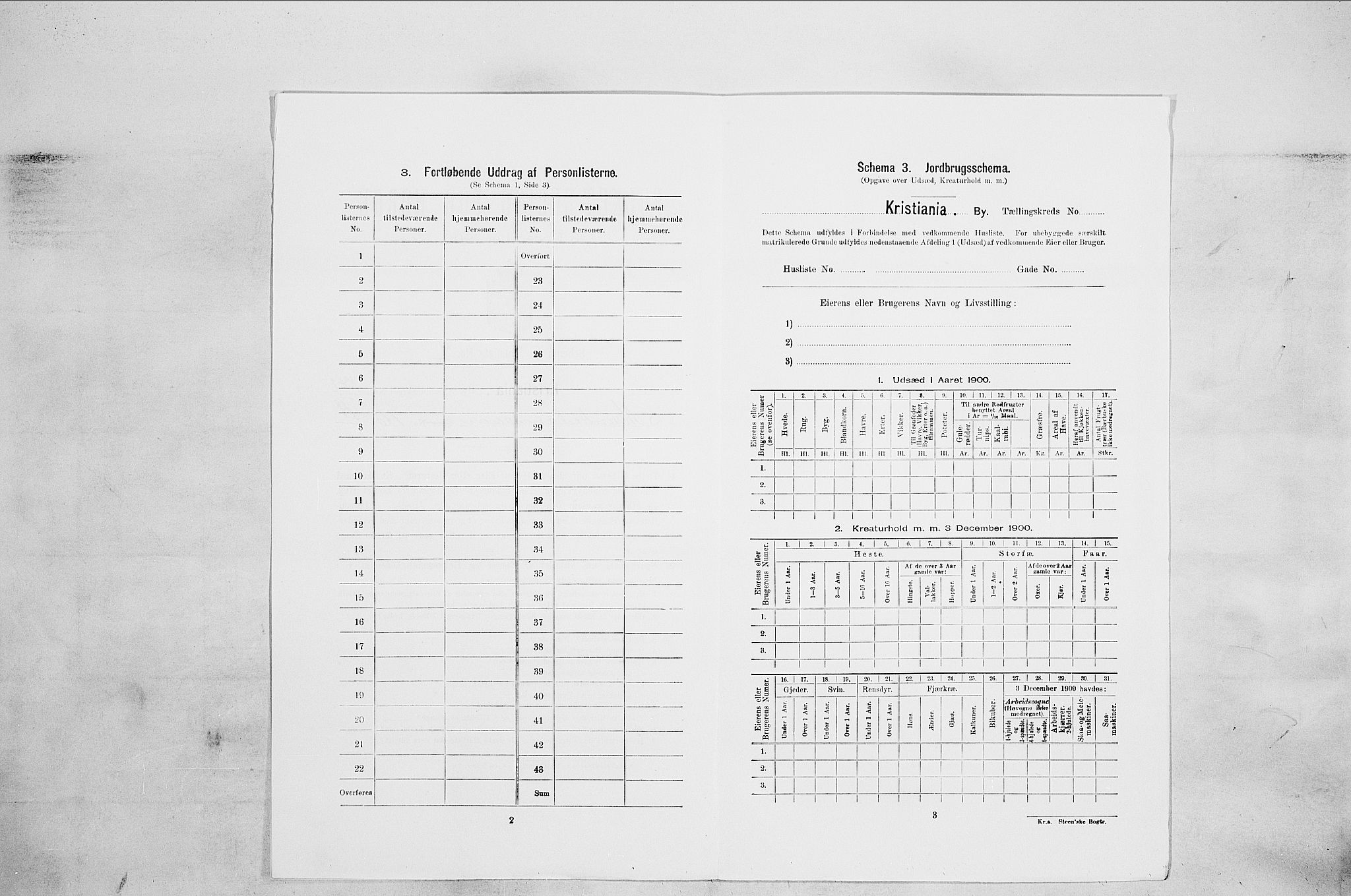 SAO, 1900 census for Kristiania, 1900, p. 61614