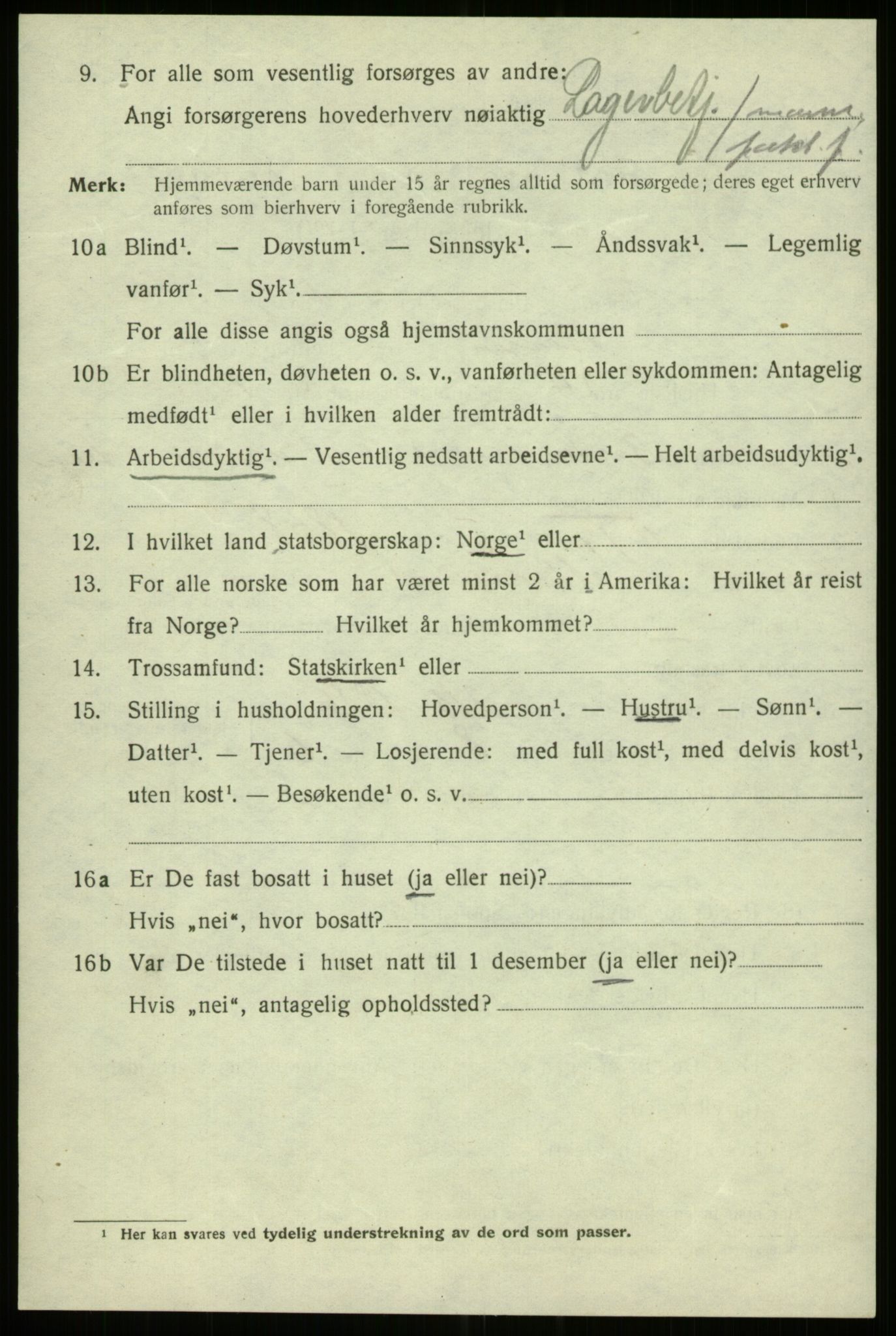 SAB, 1920 census for Bergen, 1920, p. 110380