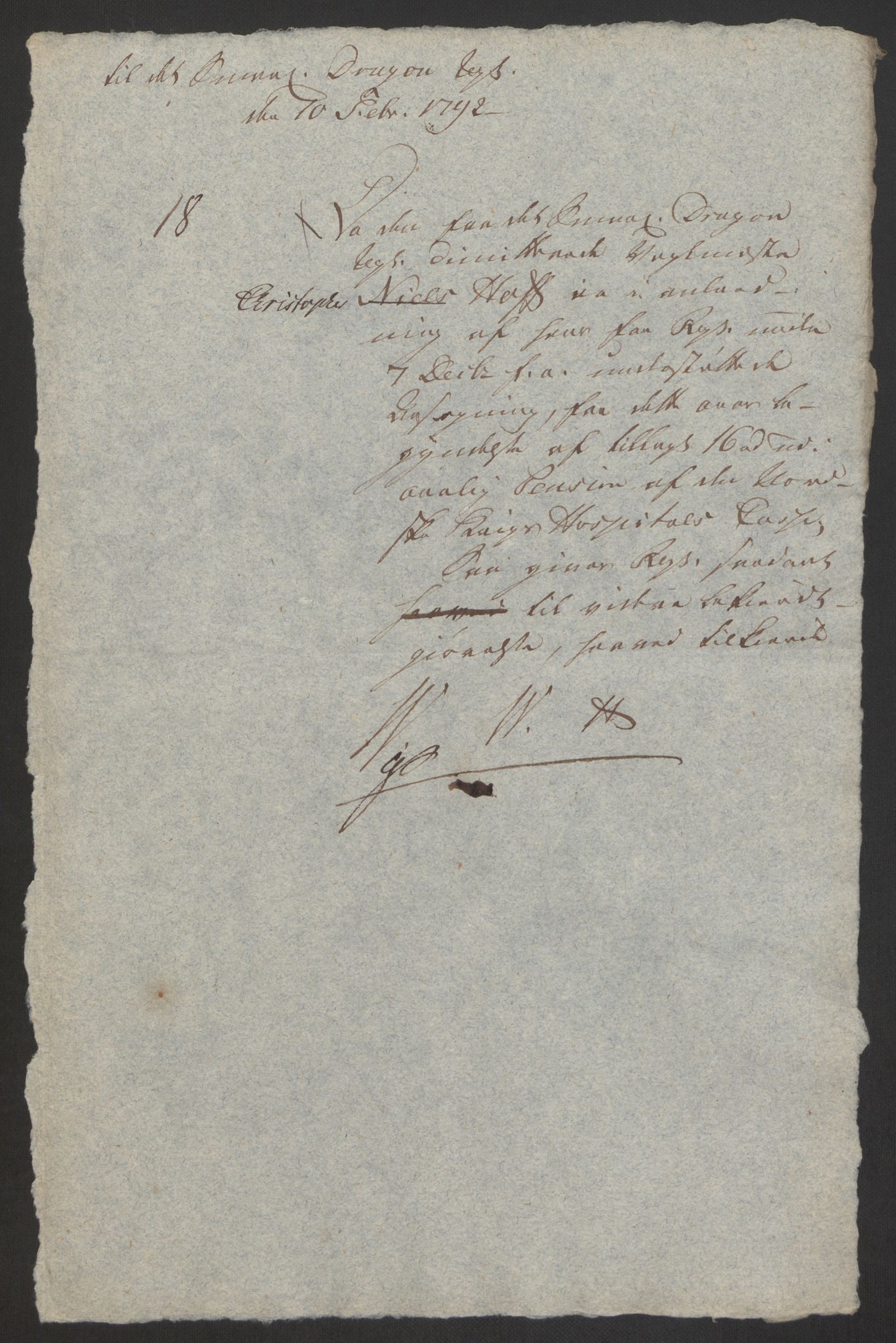 Forsvaret, Den norske kvesthuskasse/krigshospitalkasse, AV/RA-RAFA-1887/F/Fa/L0008: Konsepter, 1790-1793, p. 751